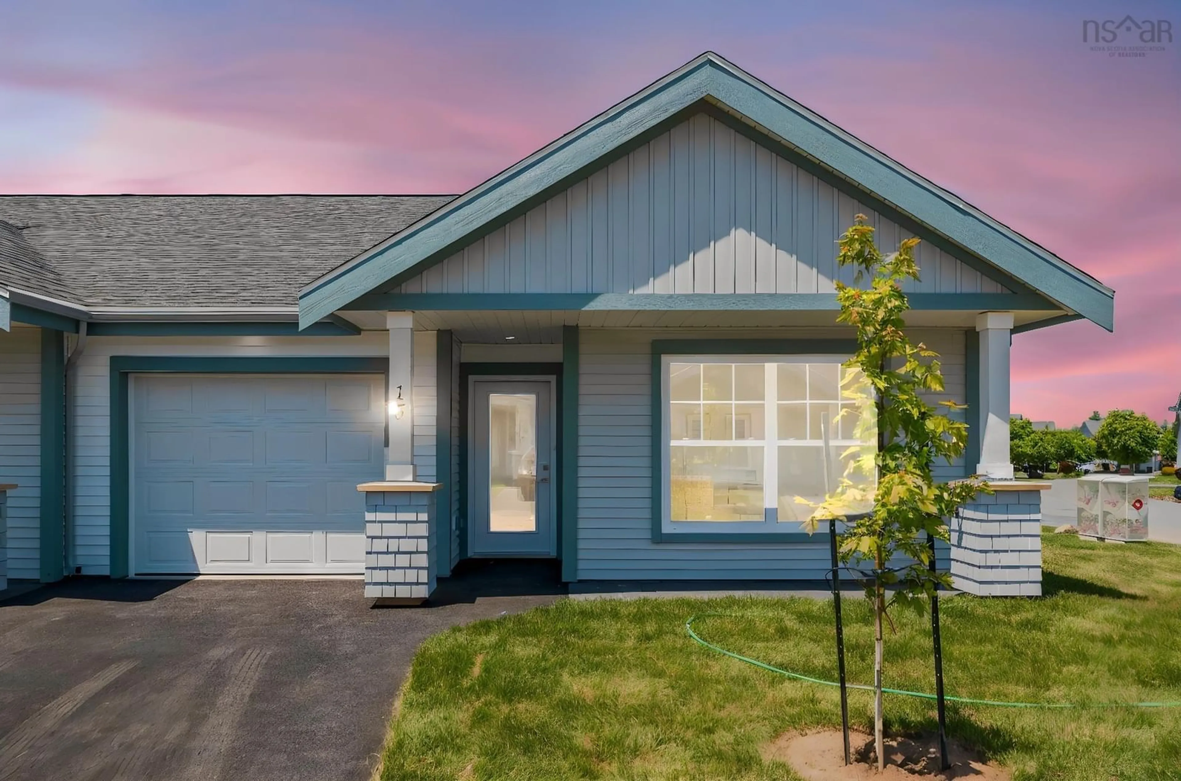 Home with vinyl exterior material, street for 15 Blustery Lane, Eastern Passage Nova Scotia B3G 0A3
