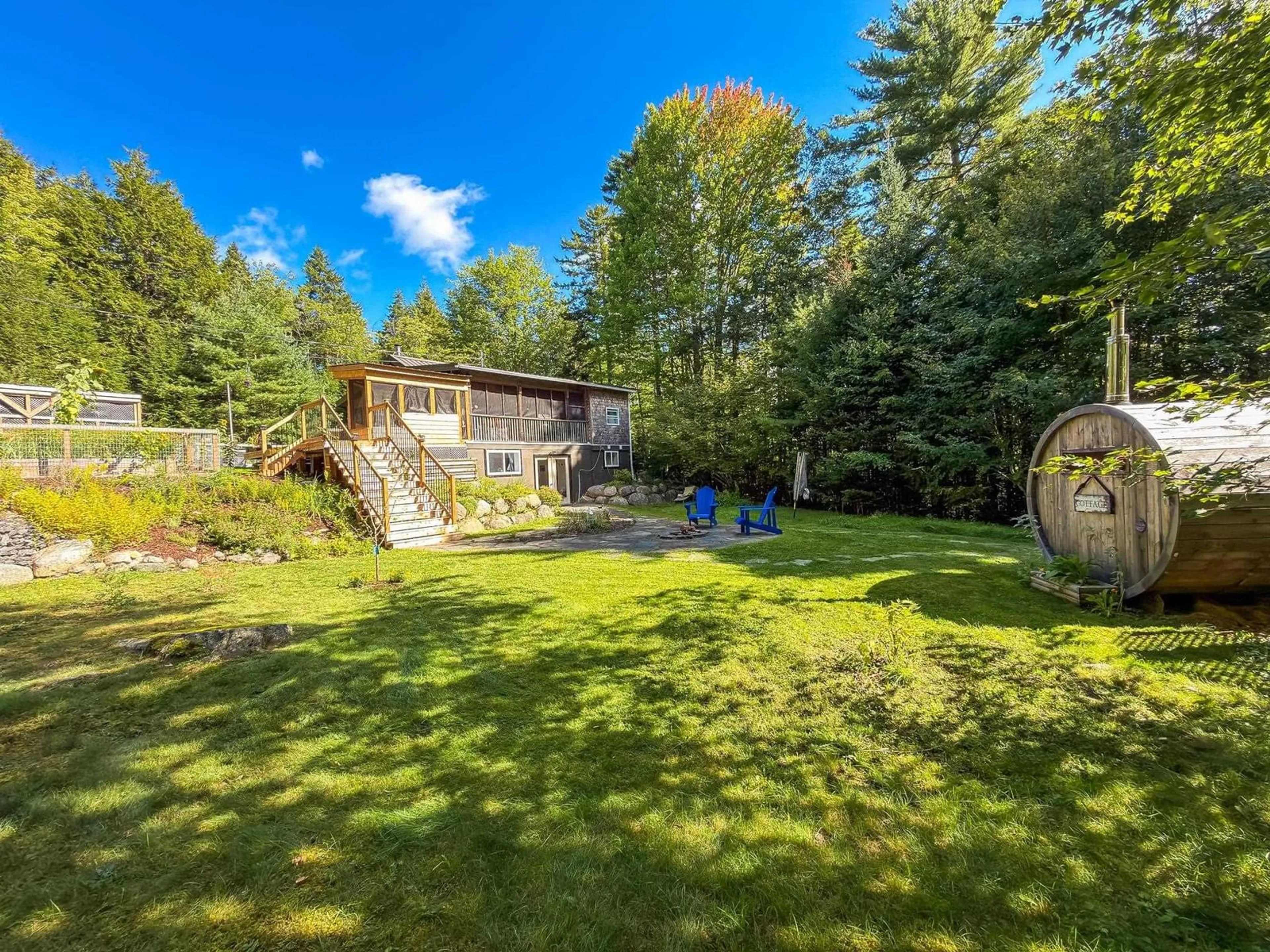 A pic from outside/outdoor area/front of a property/back of a property/a pic from drone, forest/trees view for 85 High Point Terr, Molega North Nova Scotia B0T 1X0