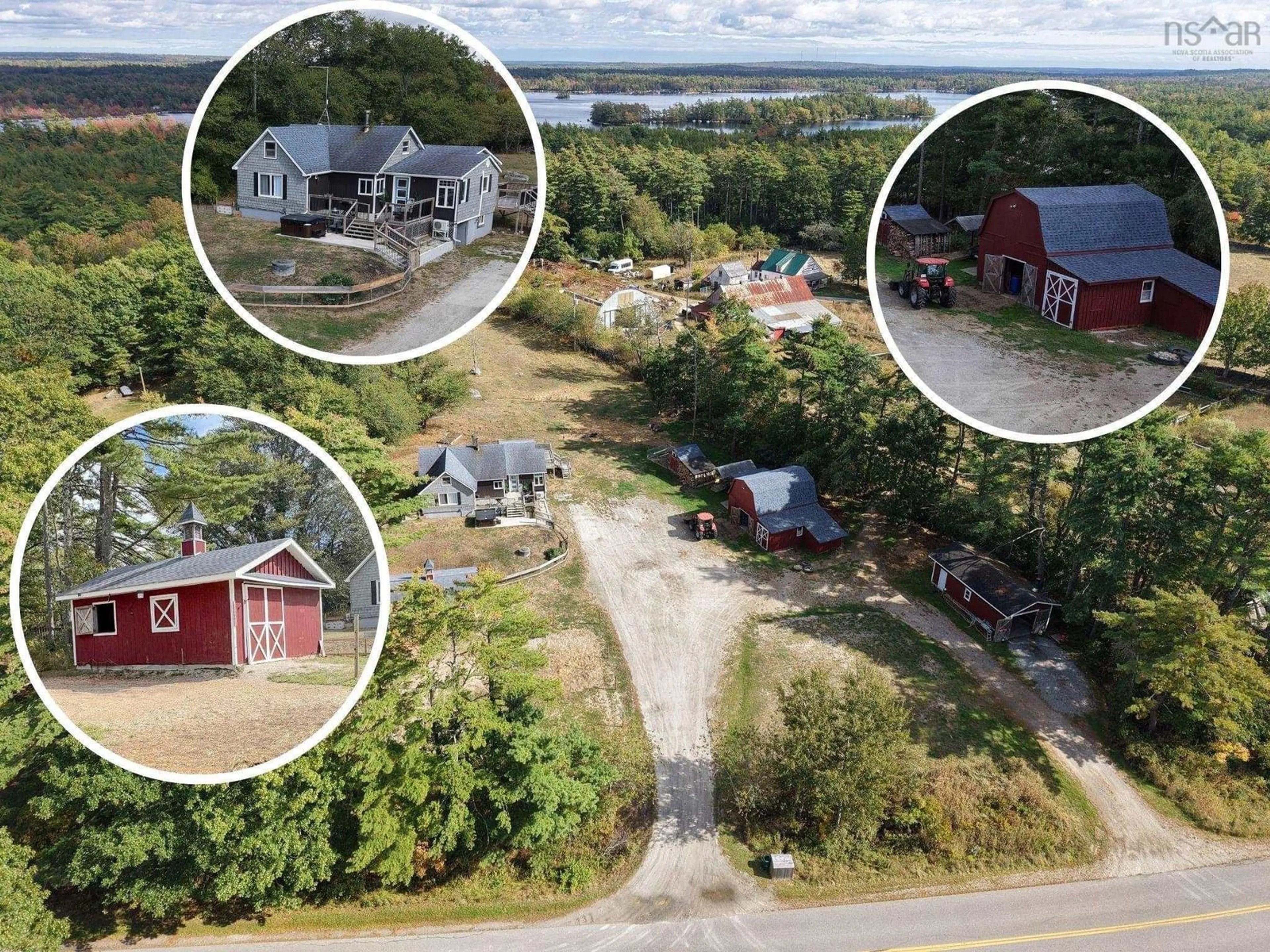 A pic from outside/outdoor area/front of a property/back of a property/a pic from drone, water/lake/river/ocean view for 9431 Upper Clyde Rd, Welshtown Nova Scotia B0T 1W0