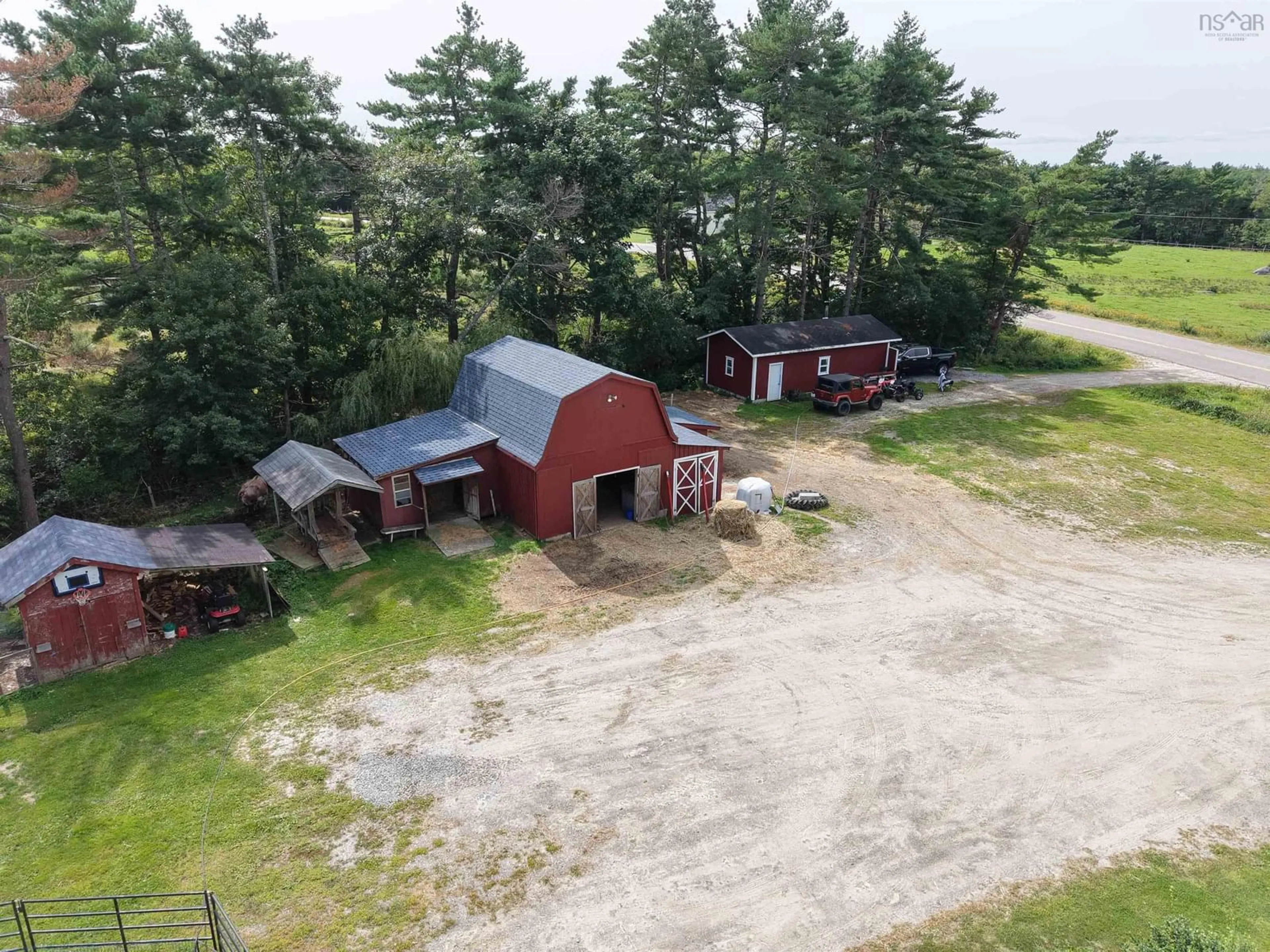 A pic from outside/outdoor area/front of a property/back of a property/a pic from drone, building for 9431 Upper Clyde Rd, Welshtown Nova Scotia B0T 1W0