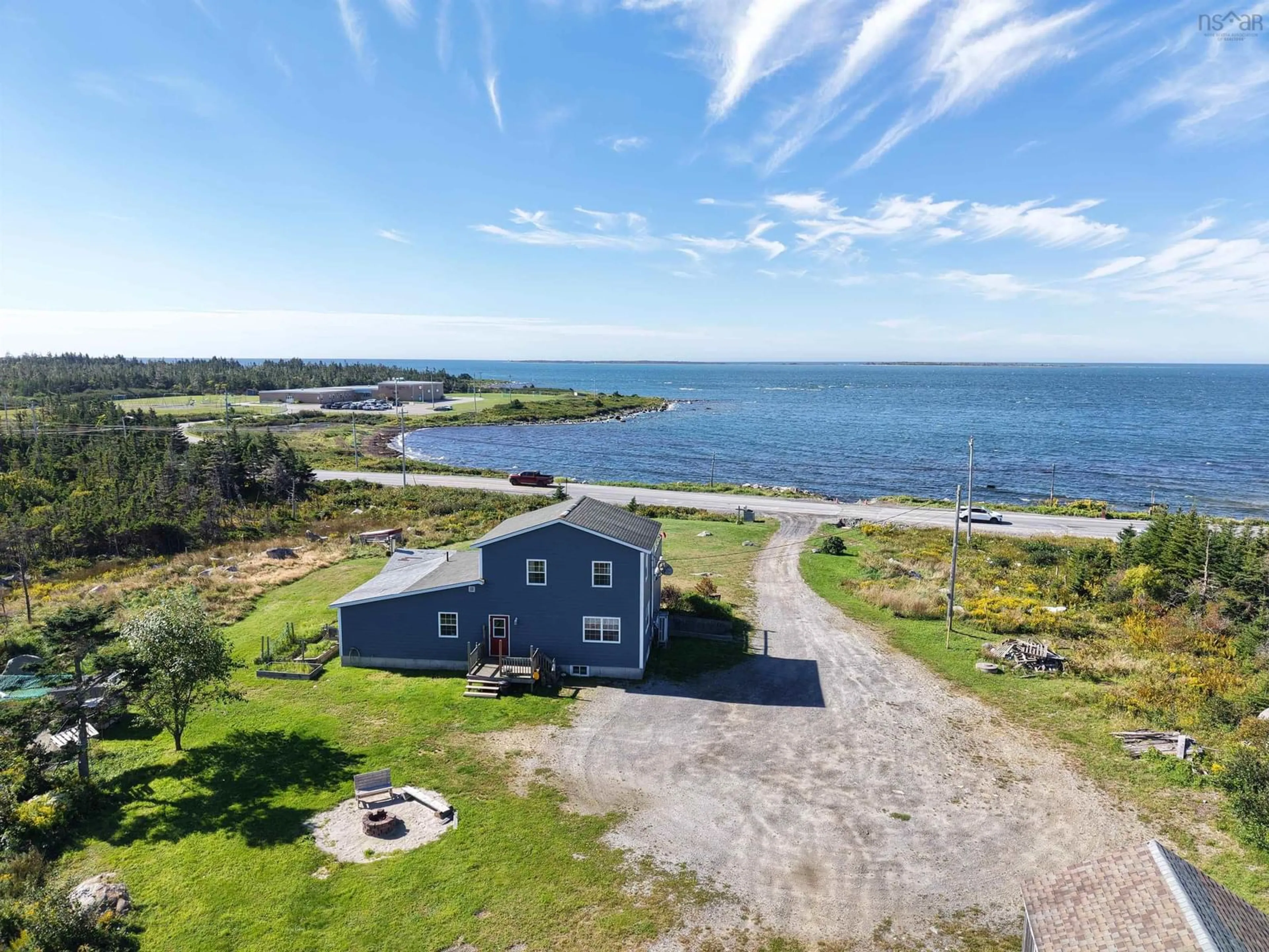 A pic from outside/outdoor area/front of a property/back of a property/a pic from drone, water/lake/river/ocean view for 5966 Highway 3, Shag Harbour Nova Scotia B0W 2B0