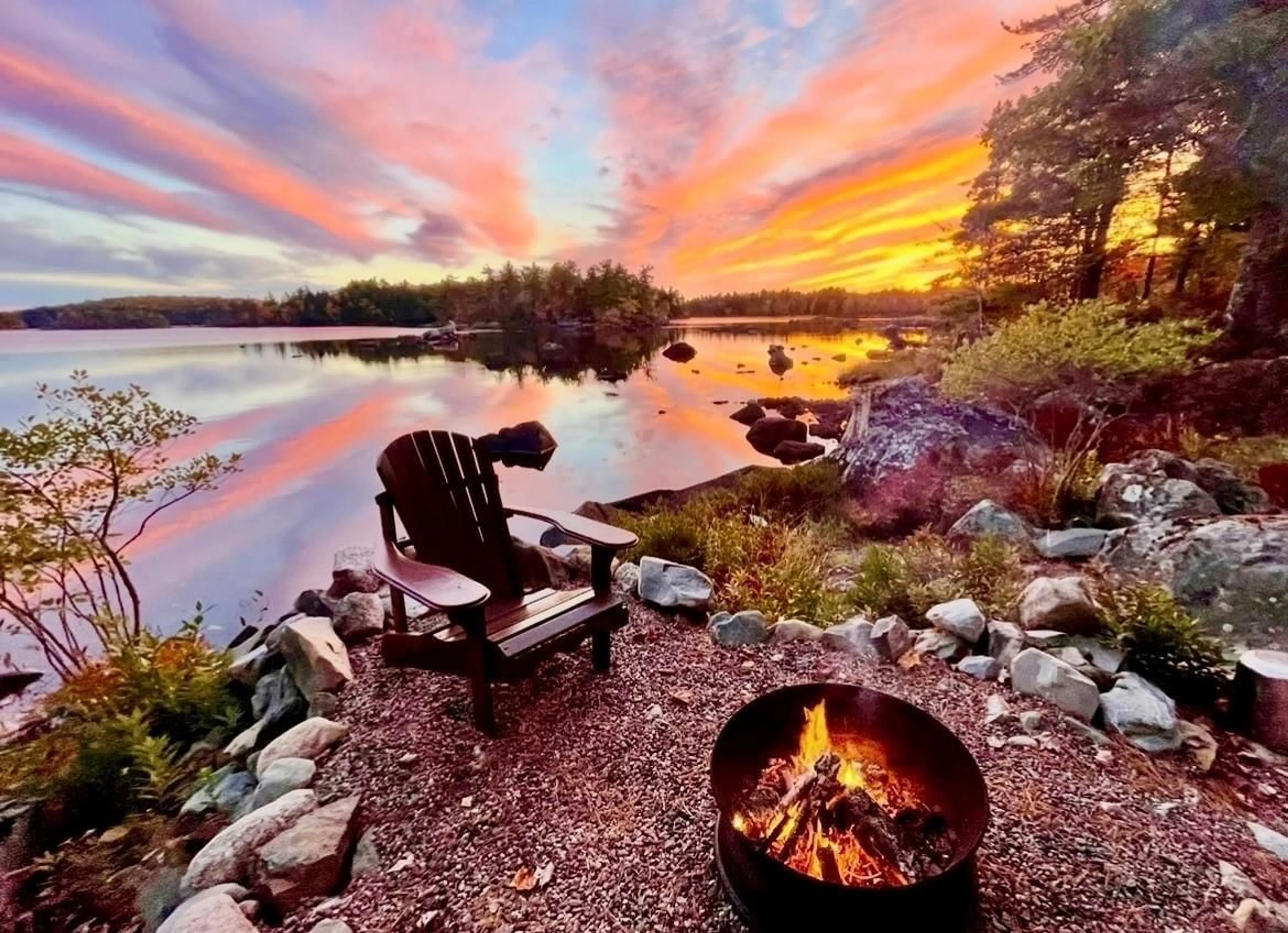 Patio, water/lake/river/ocean view for 21 Babbling Brook Rd, Labelle Nova Scotia B0T 1E0