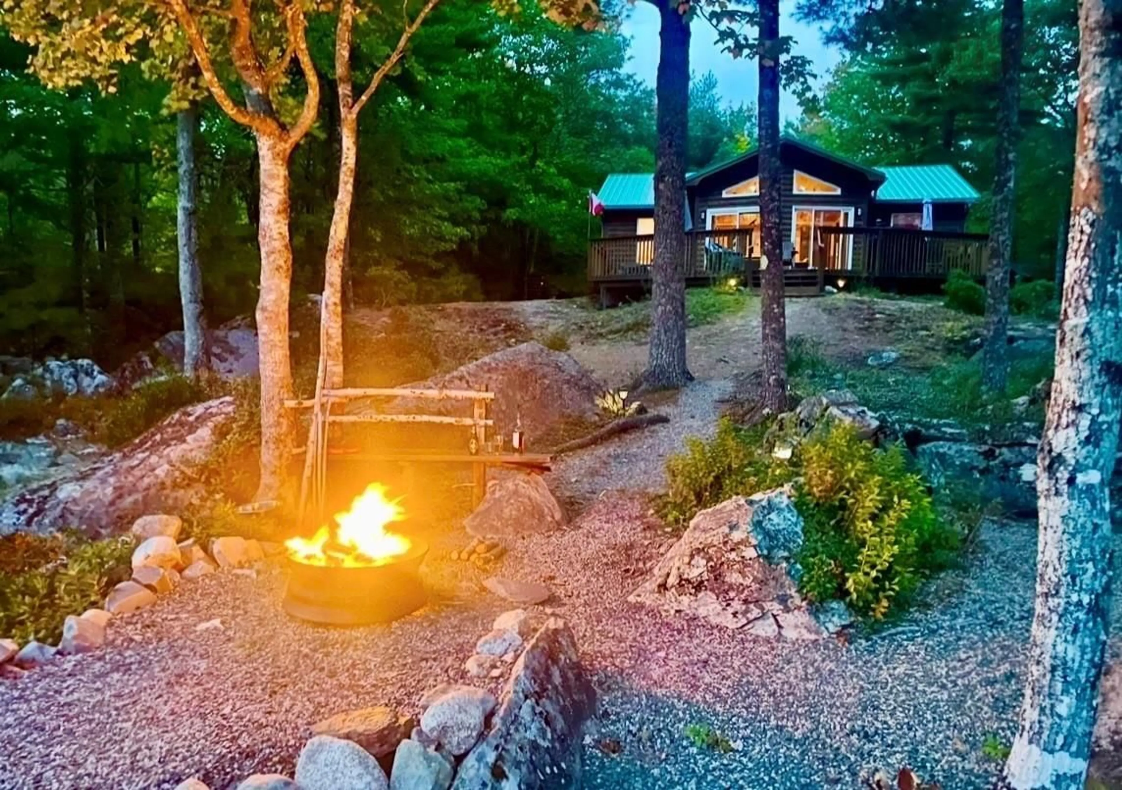 Patio, forest/trees view for 21 Babbling Brook Rd, Labelle Nova Scotia B0T 1E0