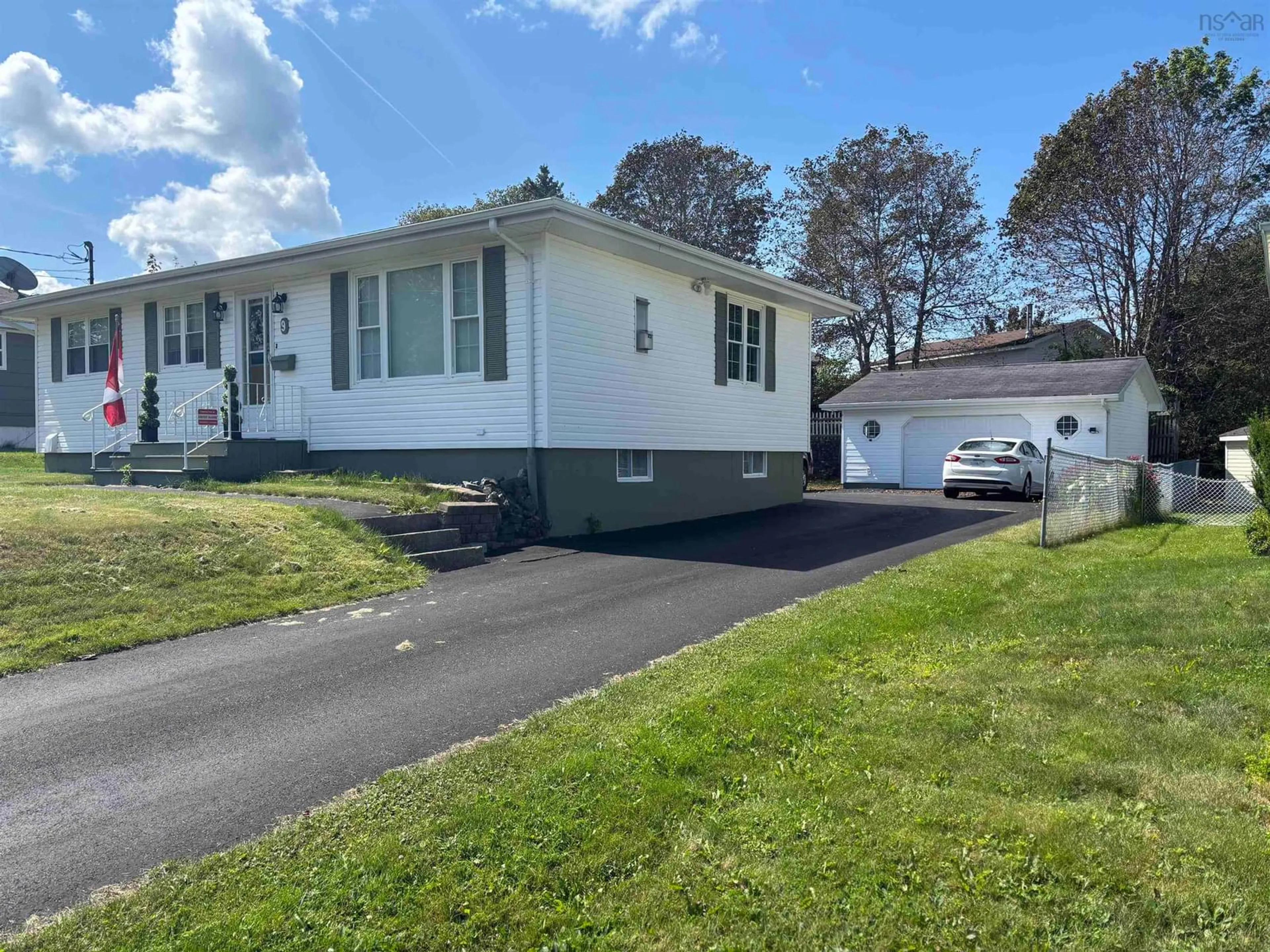 Home with vinyl exterior material, street for 9 Hare Avenue, North Sydney Nova Scotia B2A 2A9
