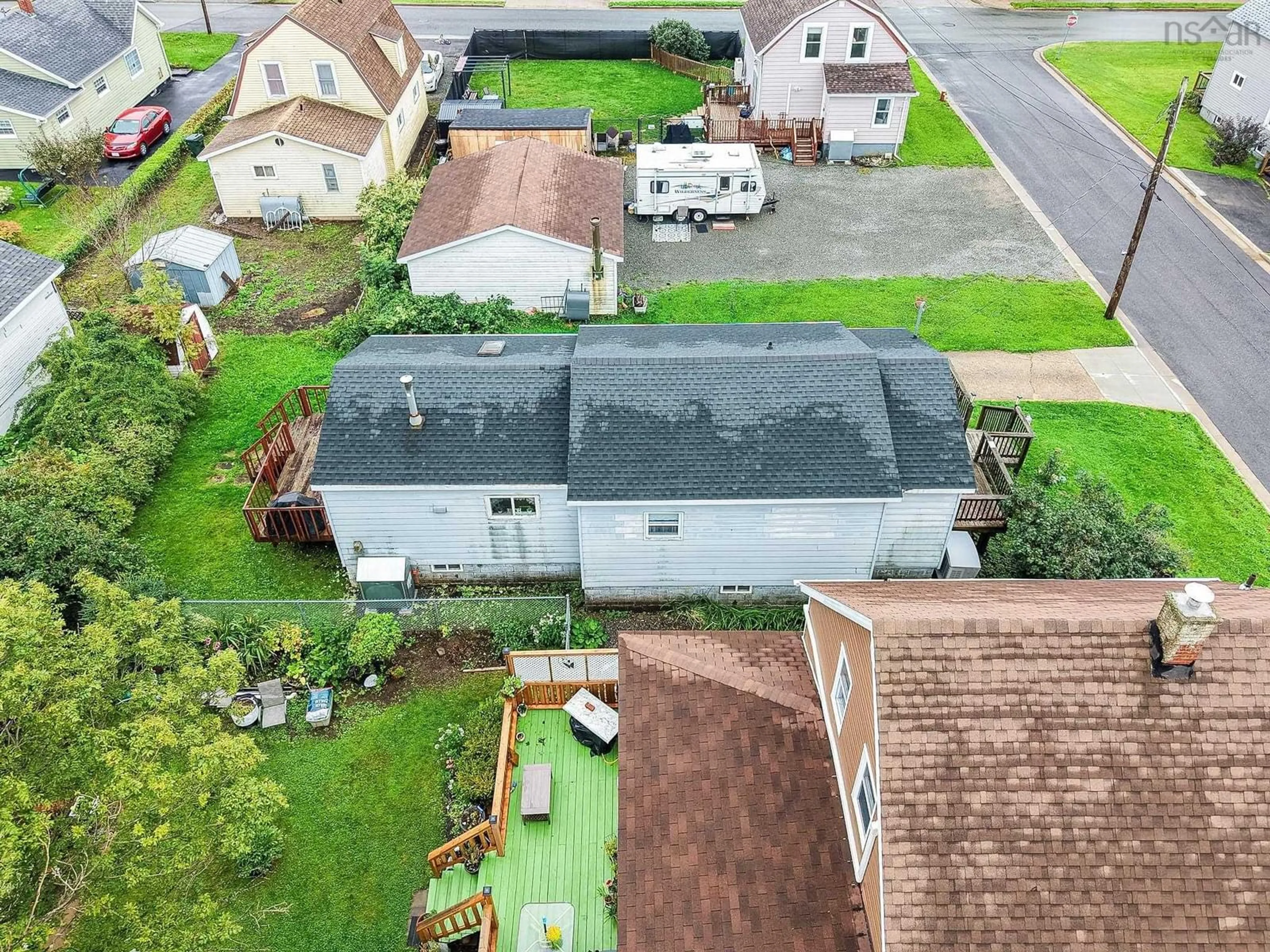 A pic from outside/outdoor area/front of a property/back of a property/a pic from drone, street for Beech St #24, Sydney Nova Scotia B1P 3B4