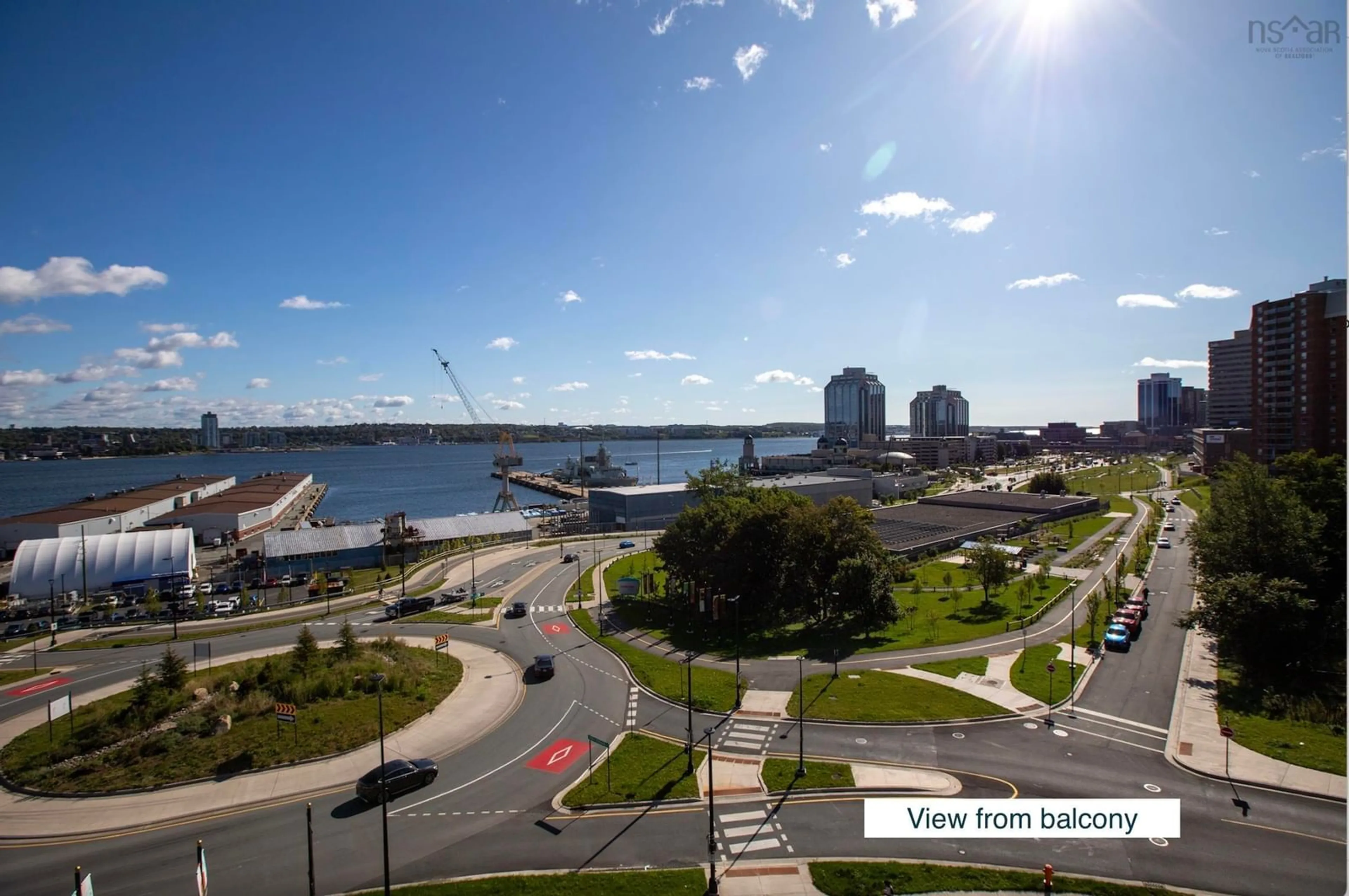A pic from outside/outdoor area/front of a property/back of a property/a pic from drone, water/lake/river/ocean view for 5221 Nora Bernard St #504, Halifax Nova Scotia B3K 0B6
