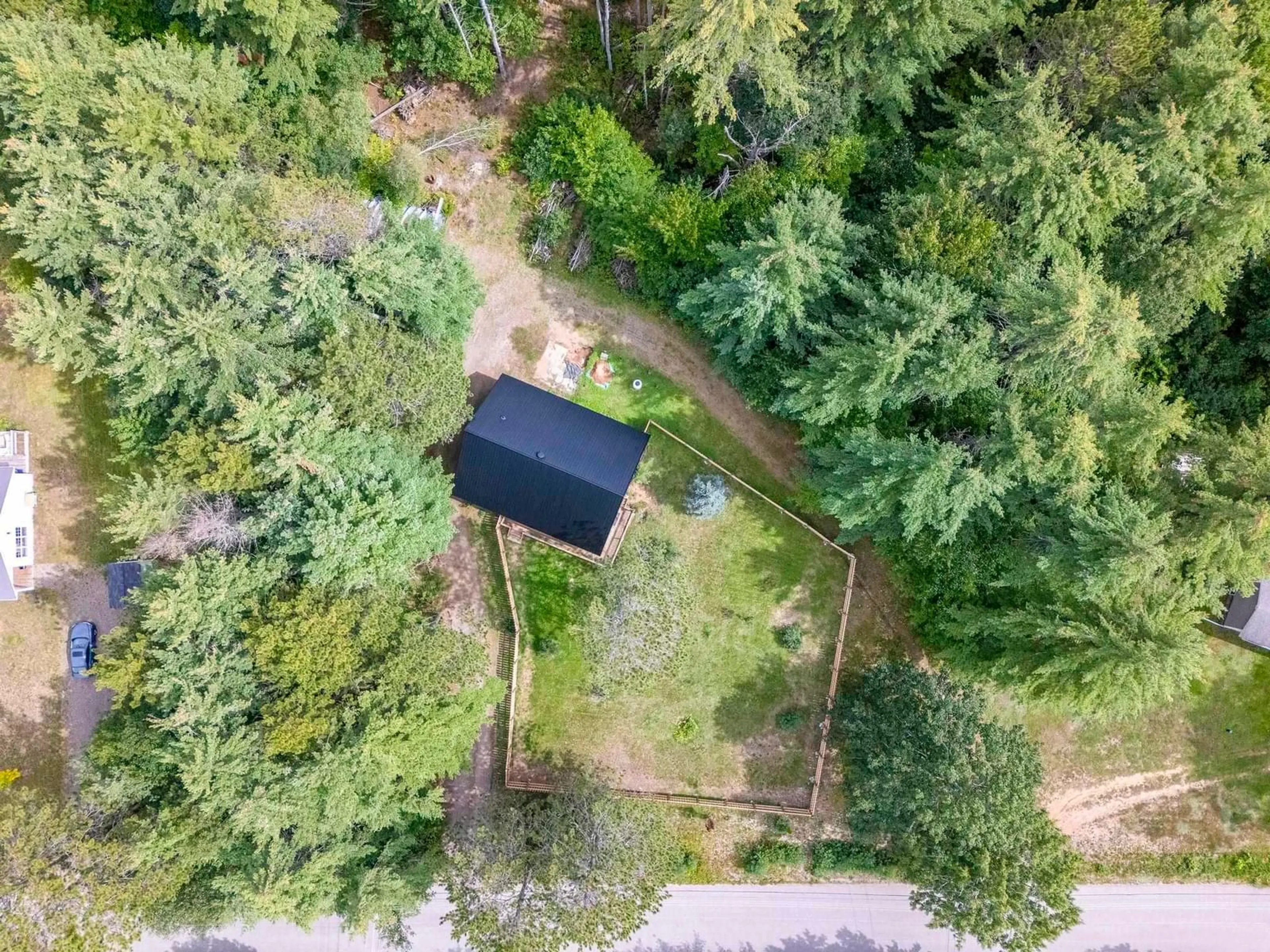 A pic from outside/outdoor area/front of a property/back of a property/a pic from drone, forest/trees view for 186 Brookside Dr, Wilmot Nova Scotia B0P 1R0
