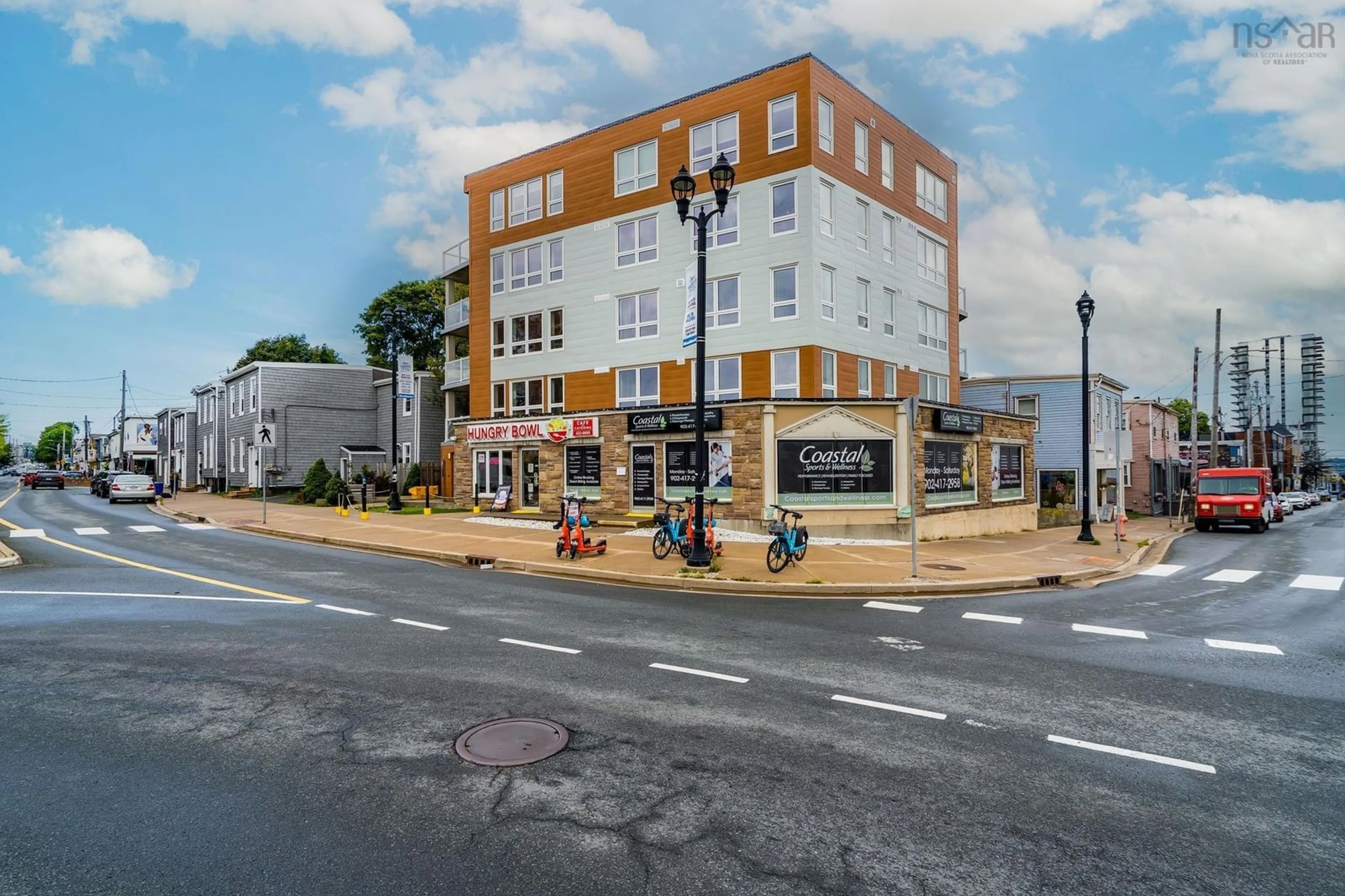 A pic from outside/outdoor area/front of a property/back of a property/a pic from drone, building for 5689 Cunard St #301, Halifax Nova Scotia B3K 1C7