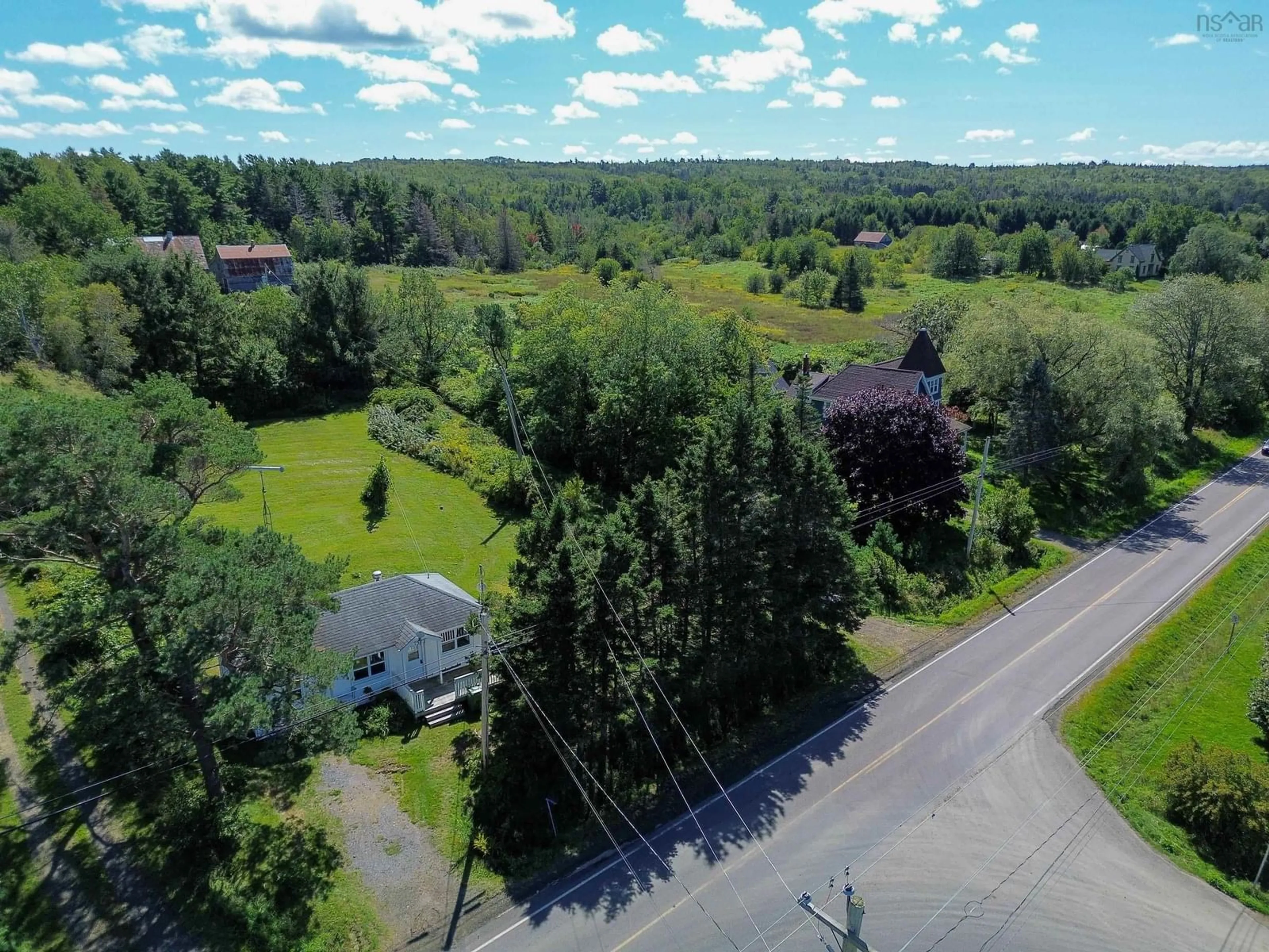 A pic from outside/outdoor area/front of a property/back of a property/a pic from drone, unknown for 1372 Highway 201, Round Hill Nova Scotia B0S 1A0