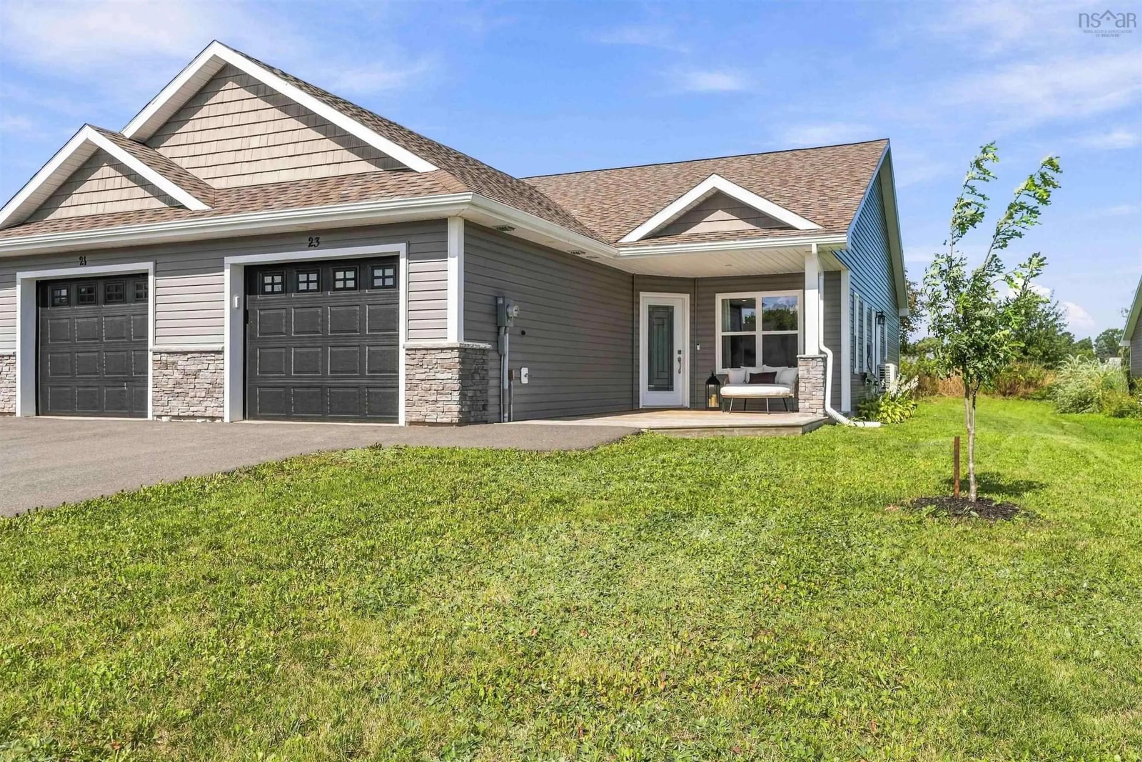 Home with vinyl exterior material, street for 23 Selena Crt, Port Williams Nova Scotia B0P 1T0