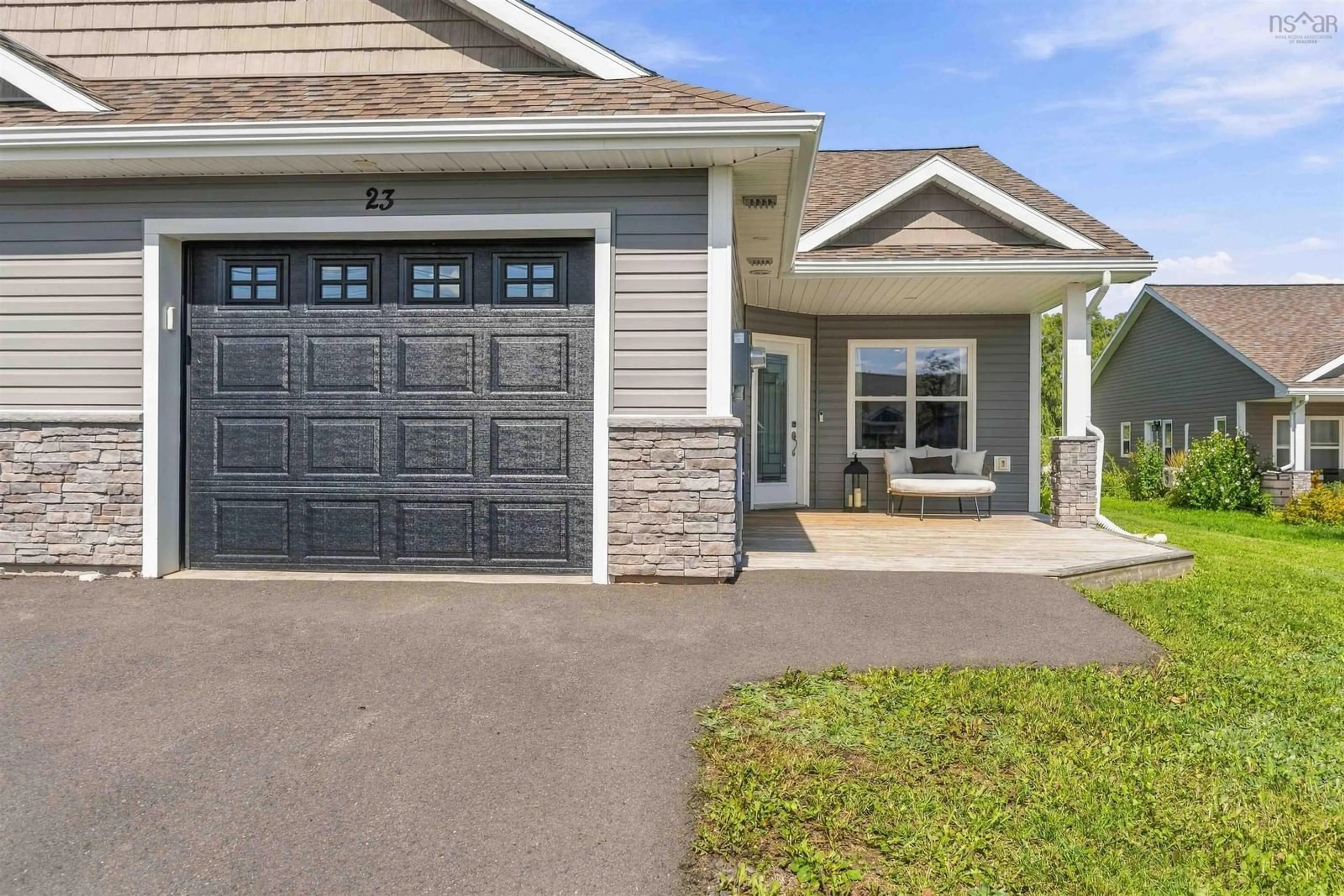 Home with vinyl exterior material, street for 23 Selena Crt, Port Williams Nova Scotia B0P 1T0