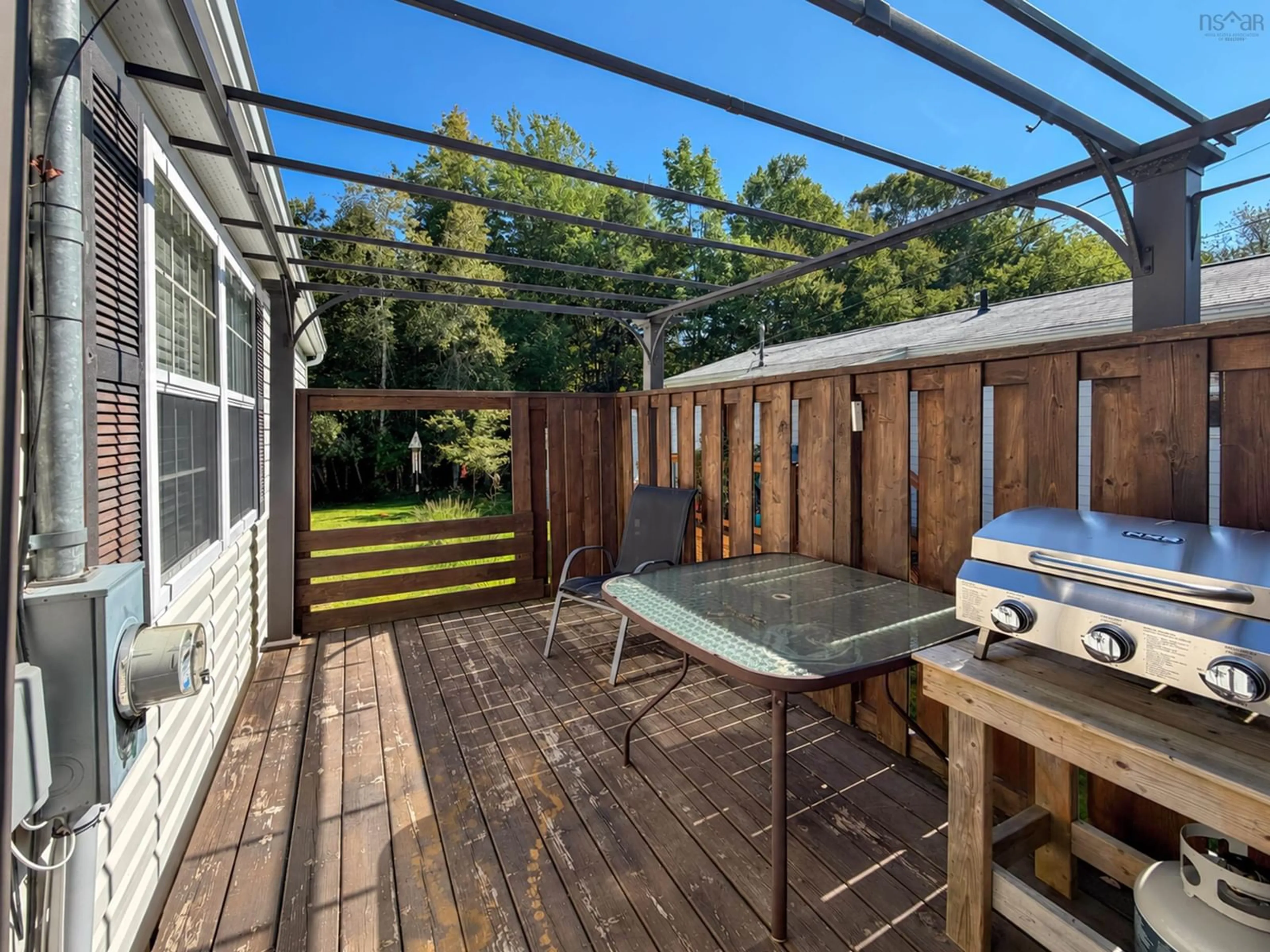 Patio, forest/trees view for 7 Richards St, Bridgewater Nova Scotia B4V 4B4