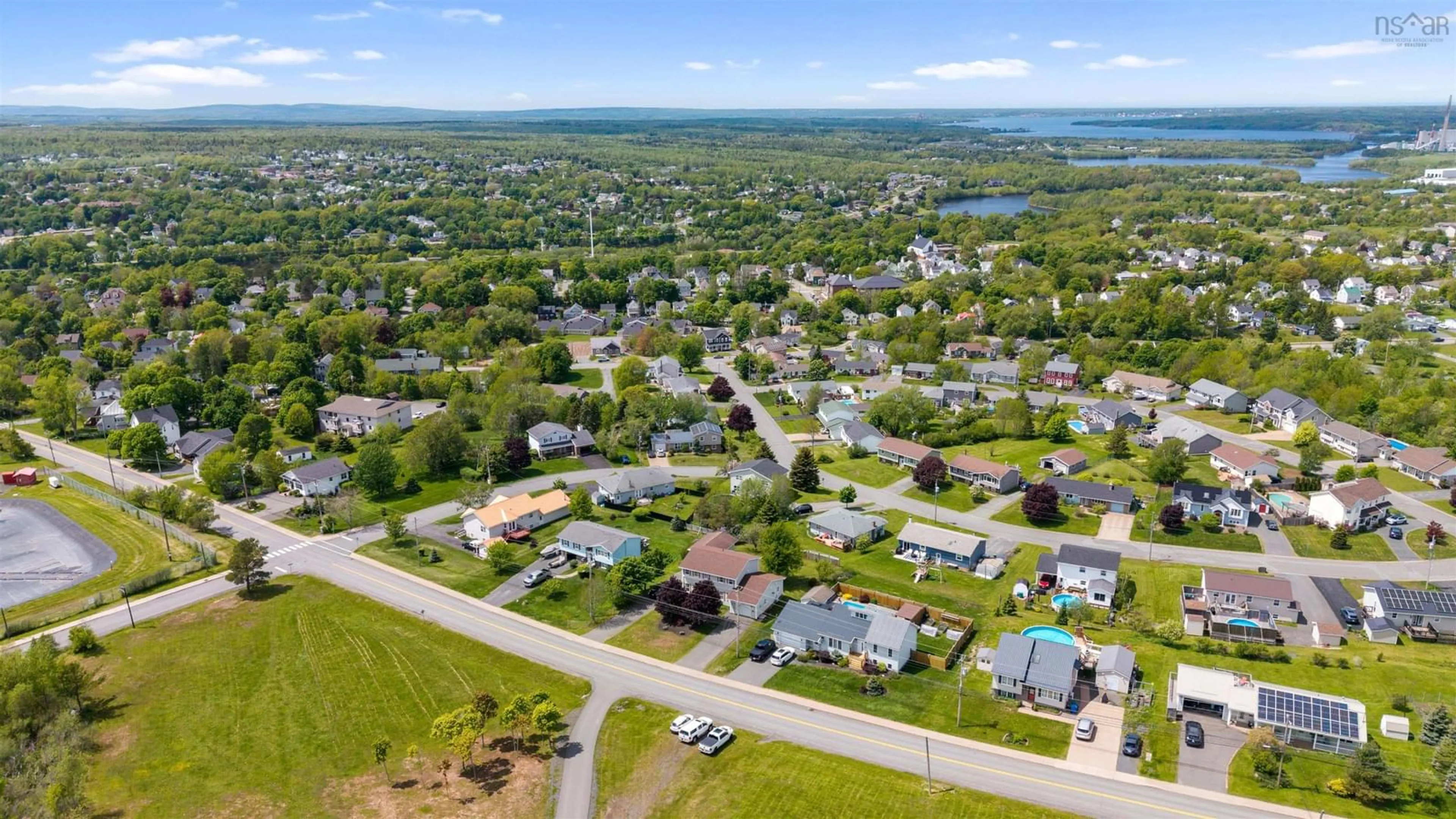 A pic from outside/outdoor area/front of a property/back of a property/a pic from drone, water/lake/river/ocean view for 320 Mountain Rd, New Glasgow Nova Scotia B2H 5W1