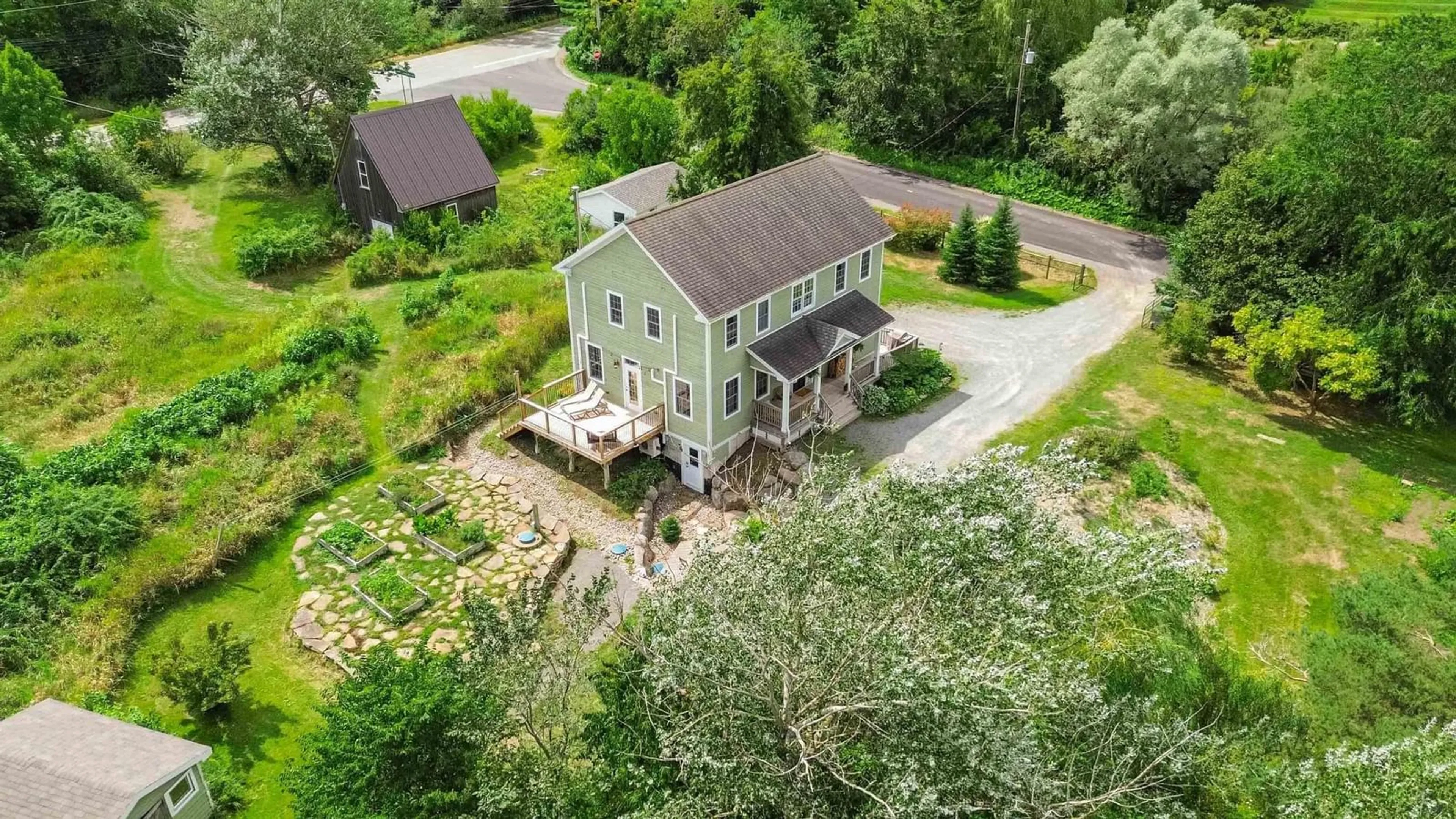 A pic from outside/outdoor area/front of a property/back of a property/a pic from drone, building for 8 Lower Grand Pre Rd, Hortonville Nova Scotia B4P 2R3