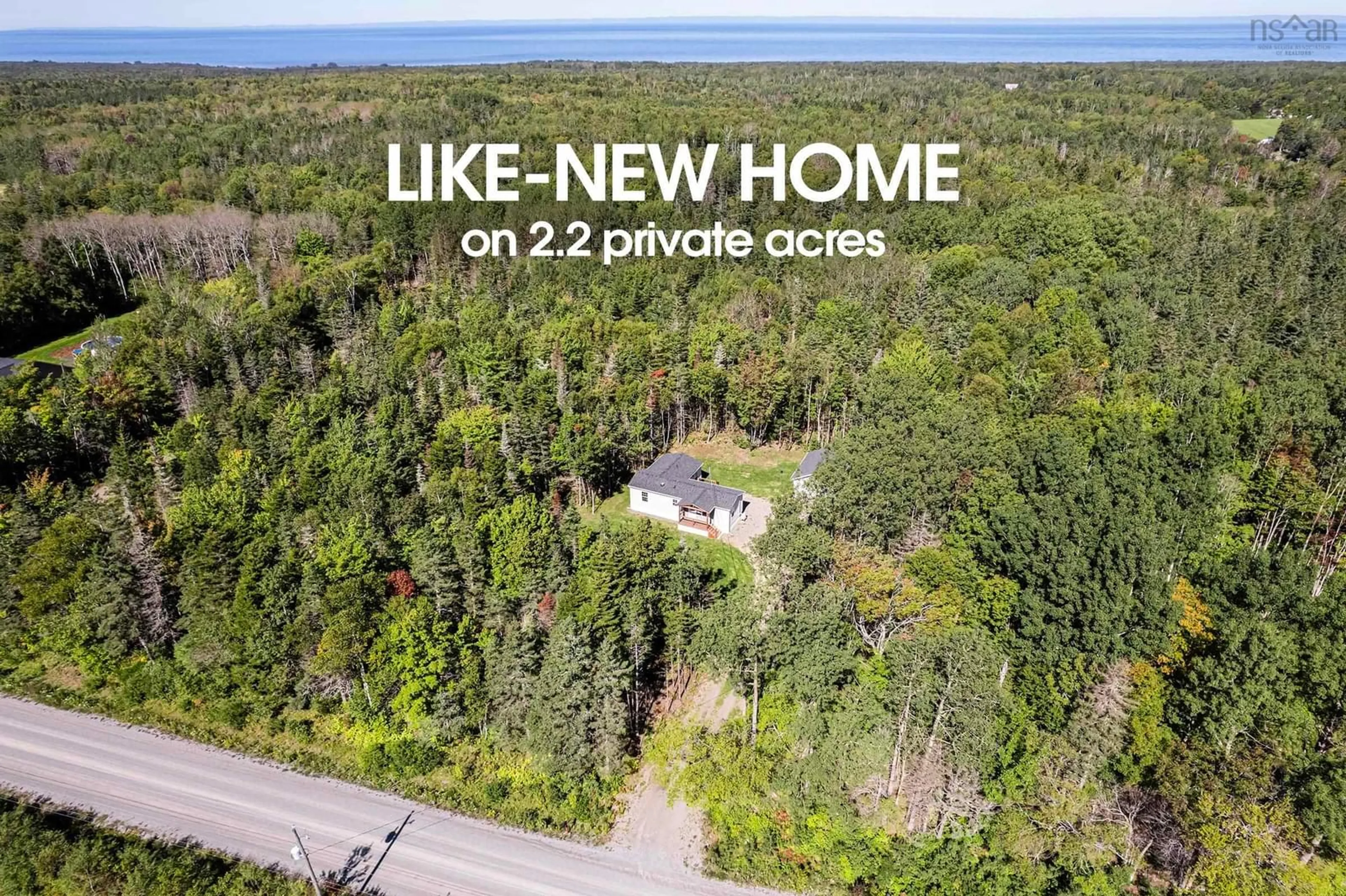 A pic from outside/outdoor area/front of a property/back of a property/a pic from drone, water/lake/river/ocean view for 975 Forest Glade Rd, Forest Glade Nova Scotia B0S 1N0