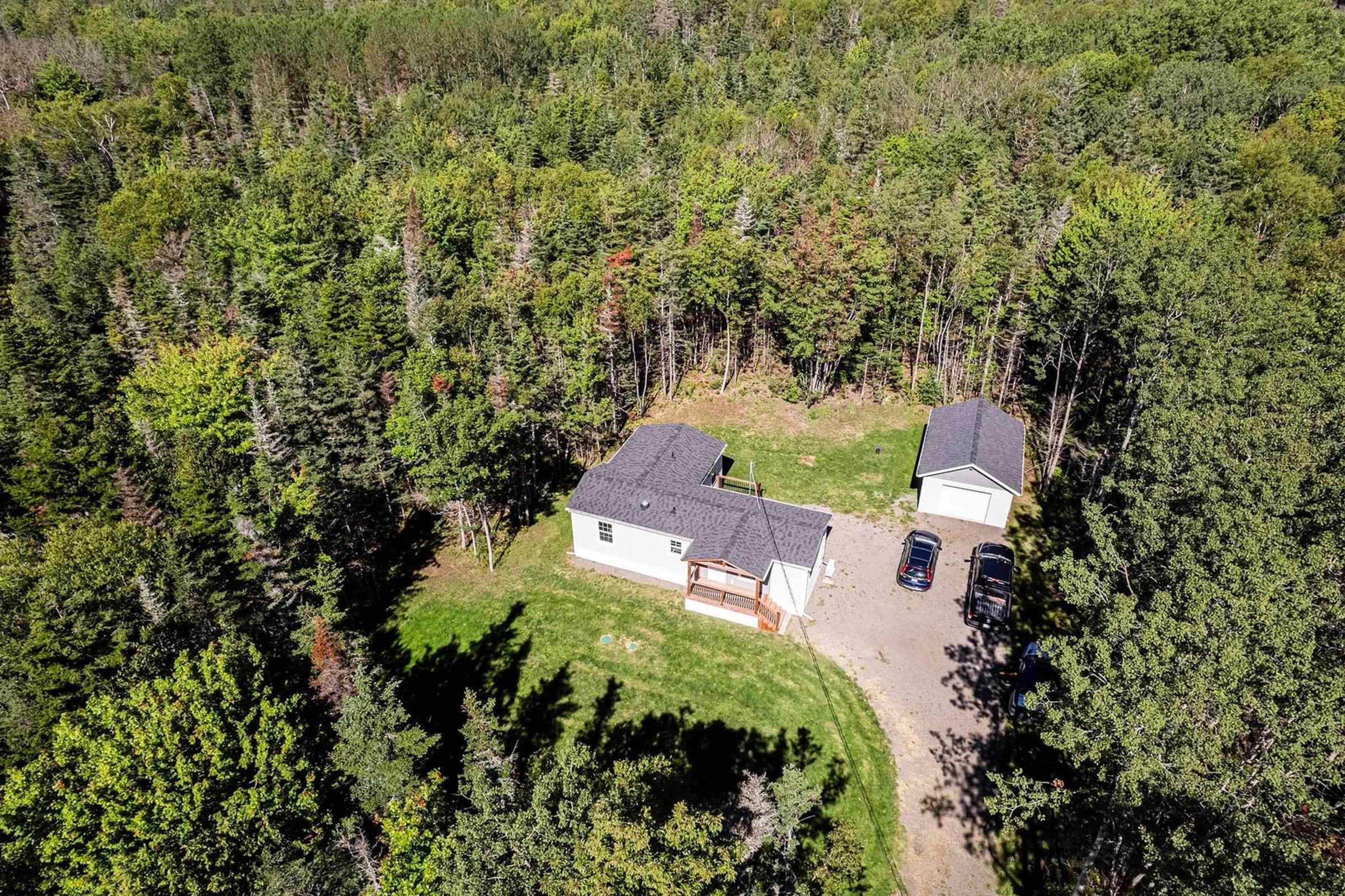 A pic from outside/outdoor area/front of a property/back of a property/a pic from drone, forest/trees view for 975 Forest Glade Rd, Forest Glade Nova Scotia B0S 1N0
