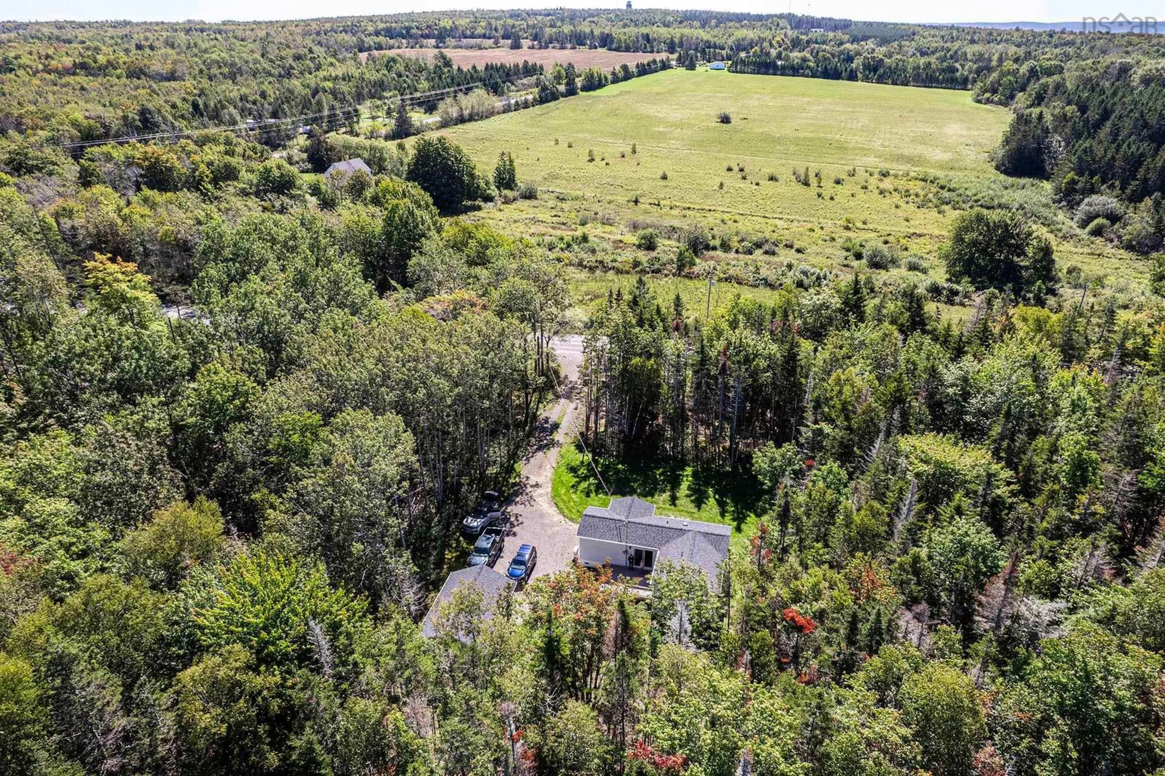 A pic from outside/outdoor area/front of a property/back of a property/a pic from drone, forest/trees view for 975 Forest Glade Rd, Forest Glade Nova Scotia B0S 1N0