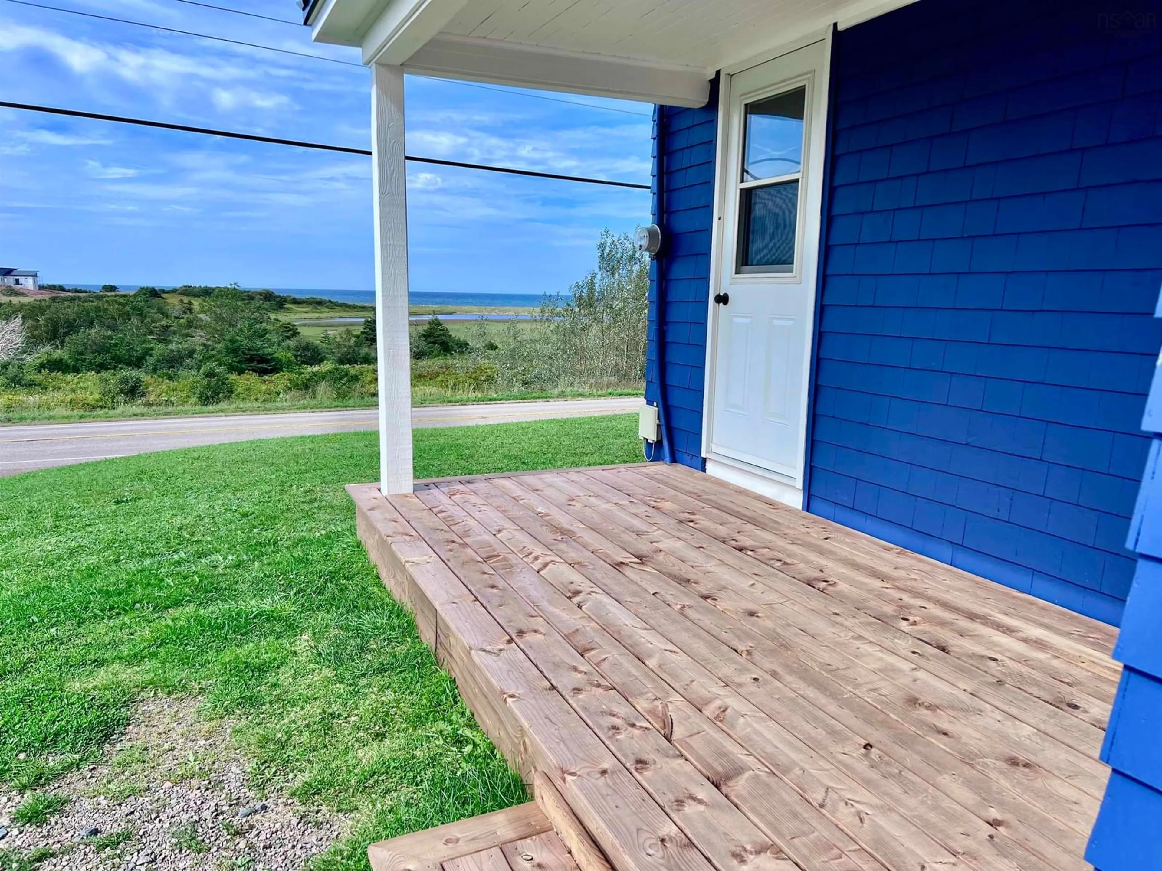 A pic from outside/outdoor area/front of a property/back of a property/a pic from drone, water/lake/river/ocean view for 14082 Cabot Trail, Chéticamp Nova Scotia B0E 1H0