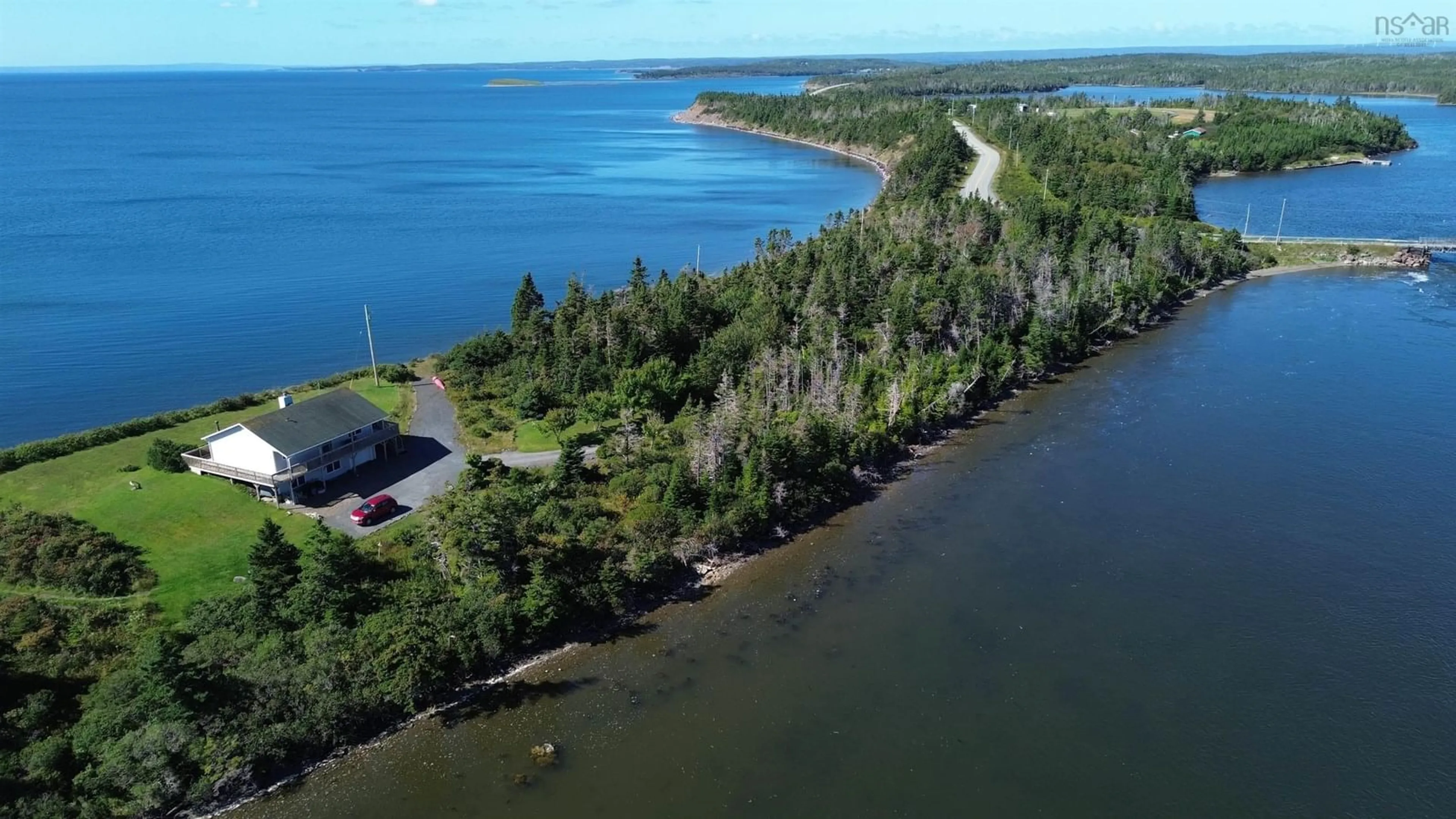 A pic from outside/outdoor area/front of a property/back of a property/a pic from drone, water/lake/river/ocean view for 755 Janvrin Harbour Road, Janvrin Harbour Nova Scotia B0E 3J0
