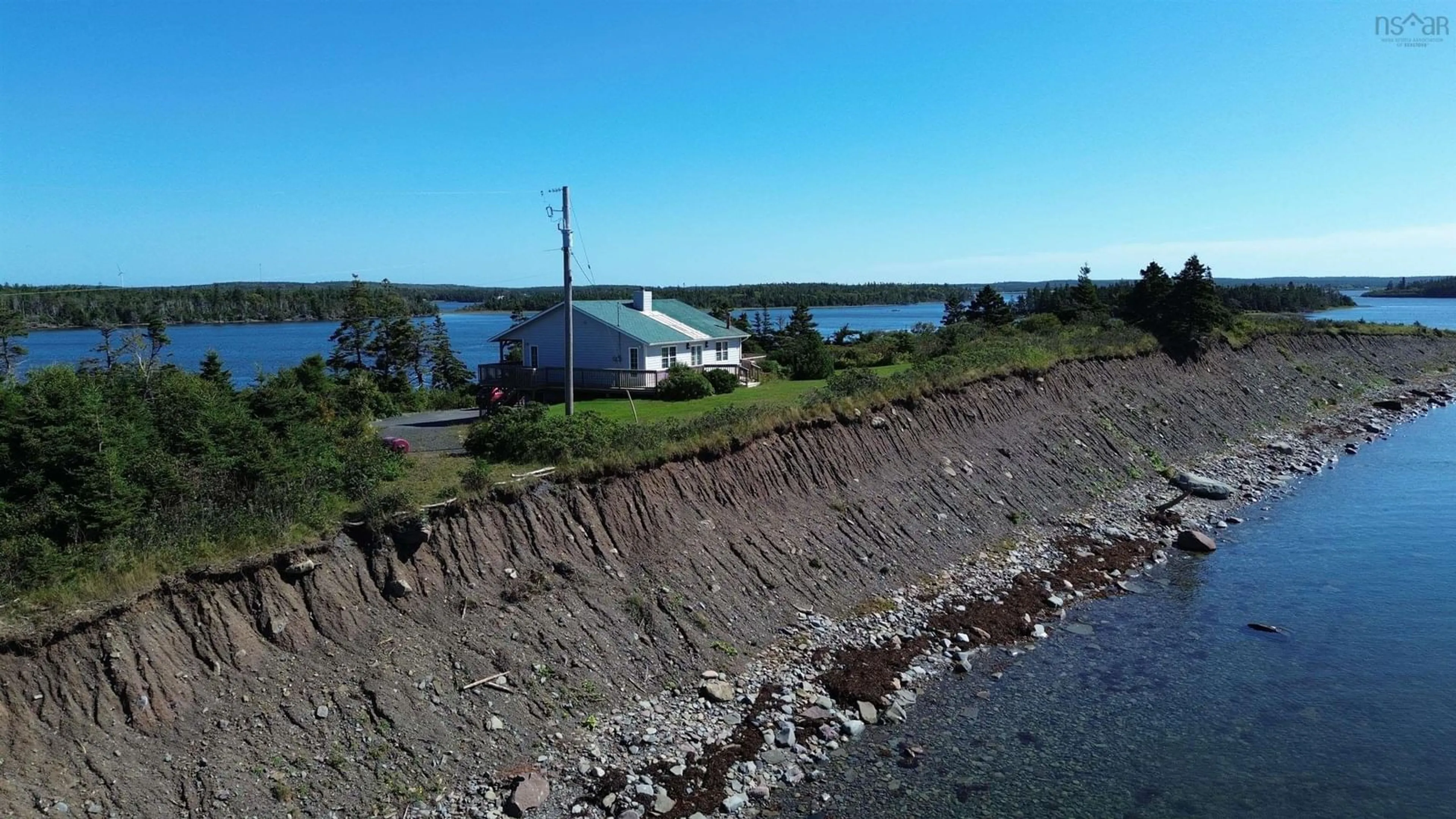 A pic from outside/outdoor area/front of a property/back of a property/a pic from drone, water/lake/river/ocean view for 755 Janvrin Harbour Road, Janvrin Harbour Nova Scotia B0E 3J0
