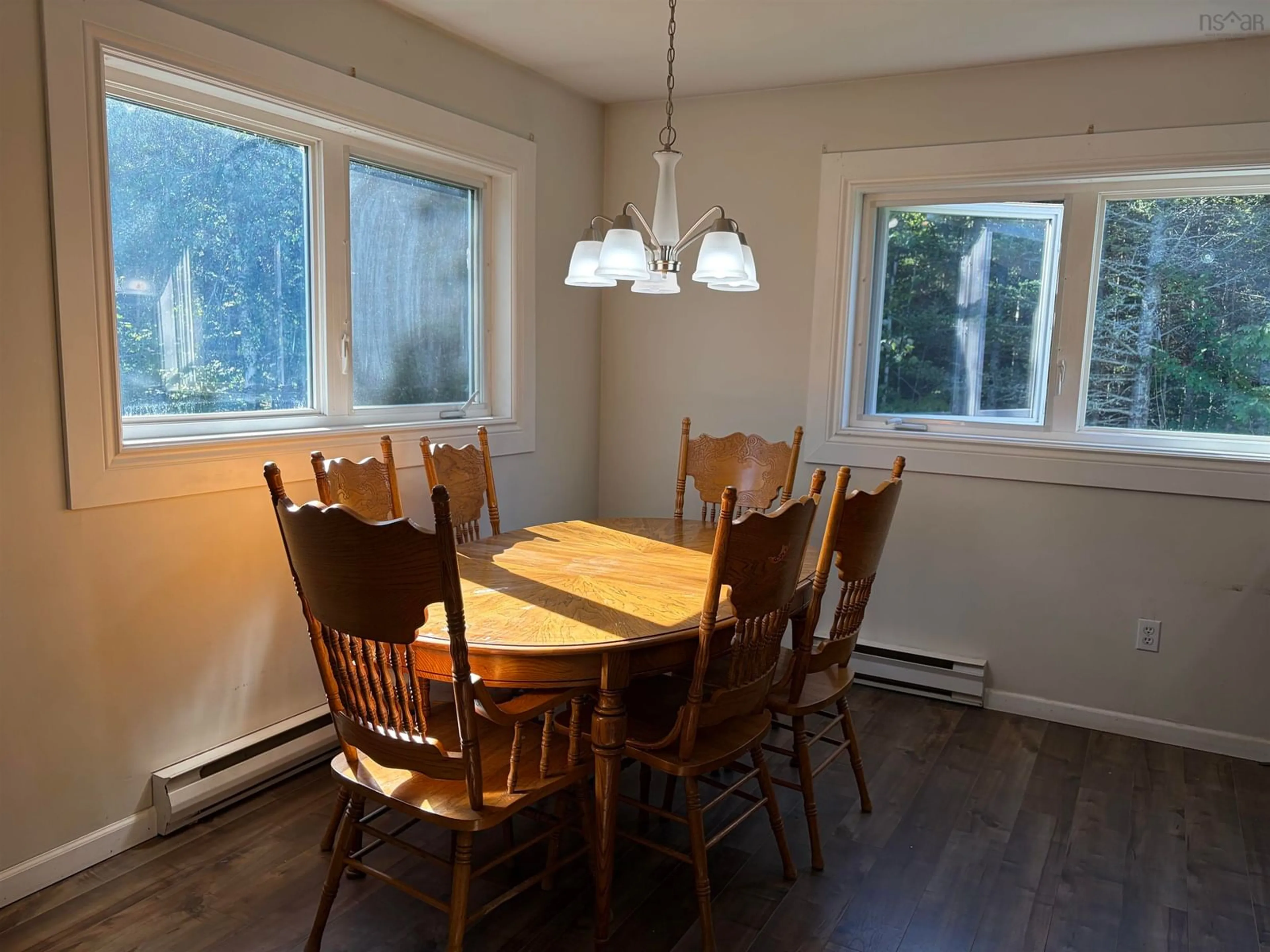 Dining room, wood/laminate floor for 587 Gray Rd, Union Centre Nova Scotia B0K 2A0