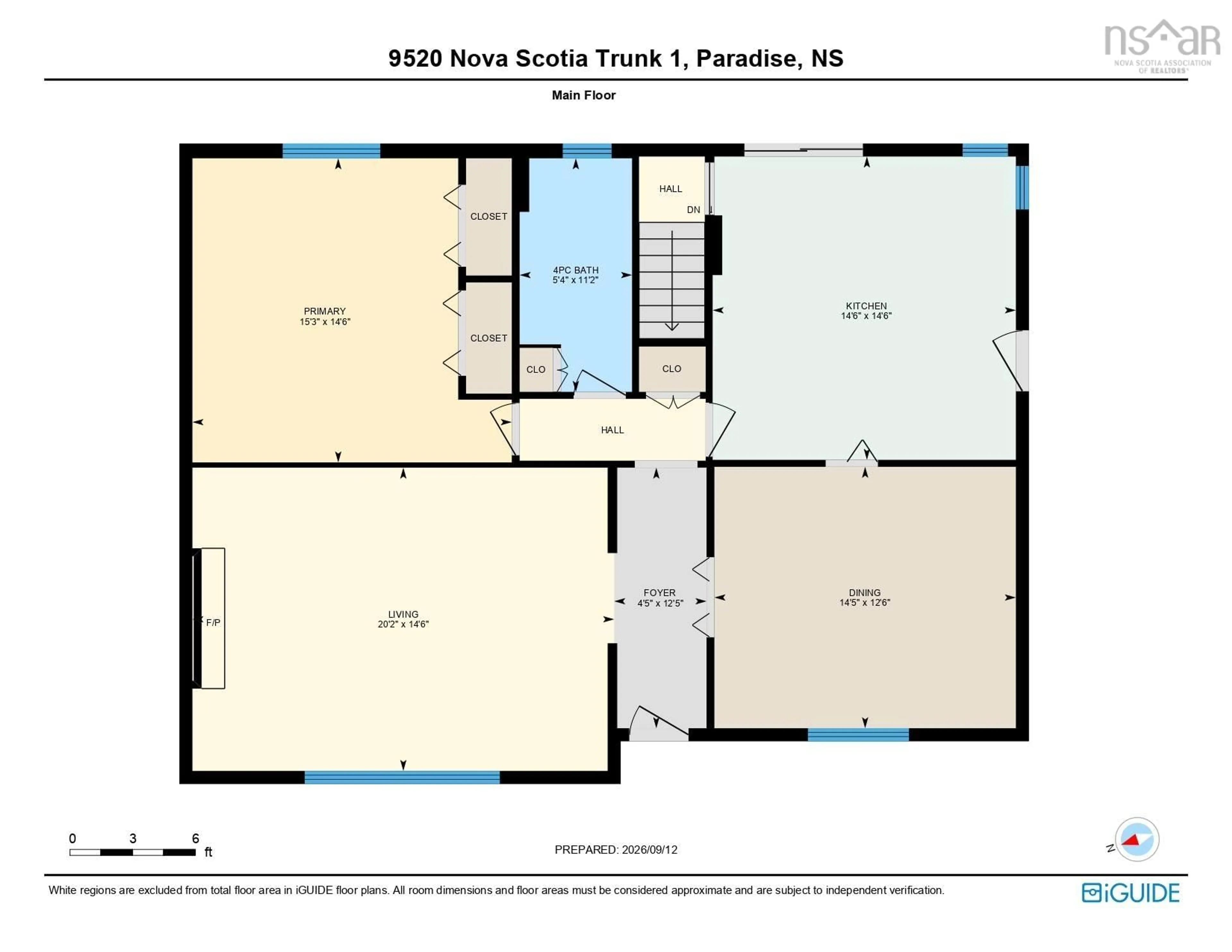 Floor plan for 9520 Highway 1, Bridgetown East Nova Scotia B0S 1C0