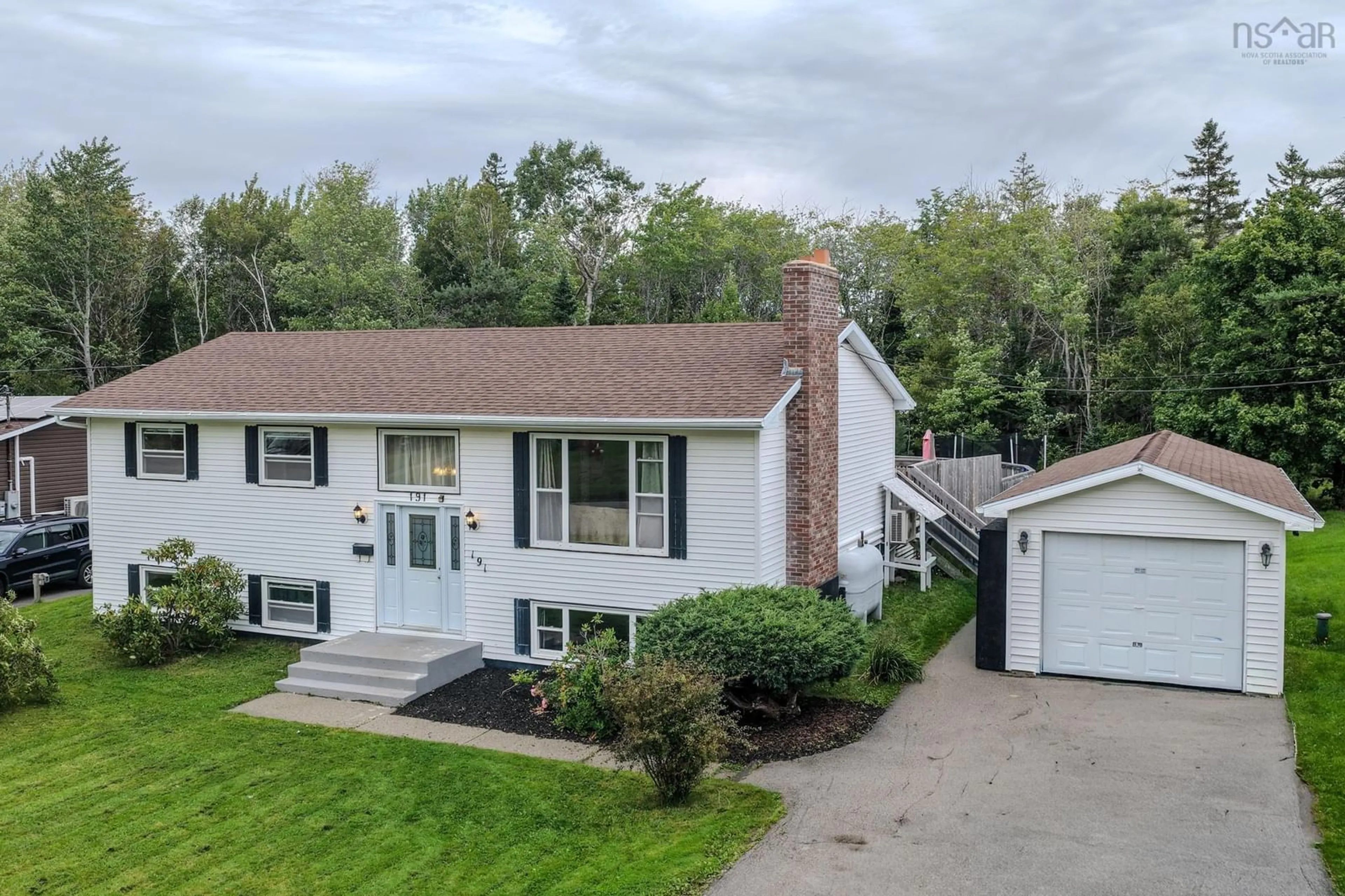 A pic from outside/outdoor area/front of a property/back of a property/a pic from drone, street for 191 Weidner Dr, Sydney Nova Scotia B1S 1V4