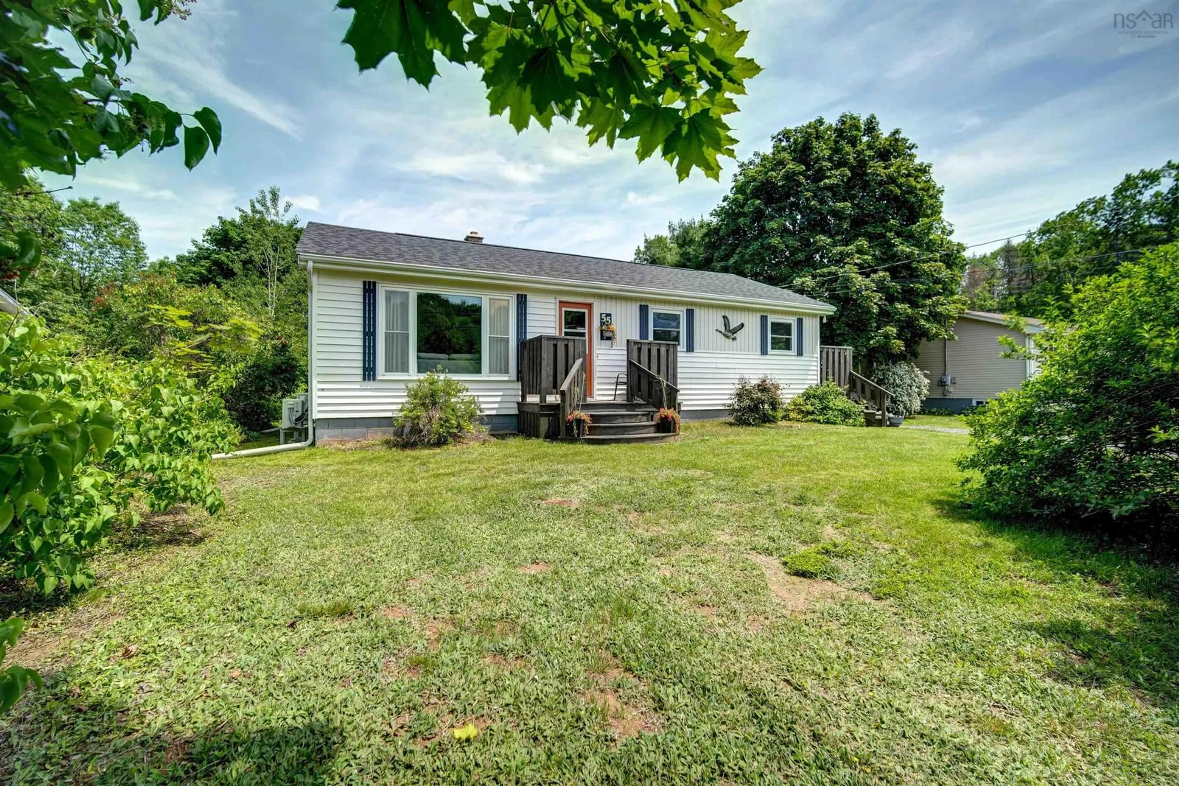 A pic from outside/outdoor area/front of a property/back of a property/a pic from drone, unknown for 55 Orchard Dr, New Minas Nova Scotia B4N 3L6