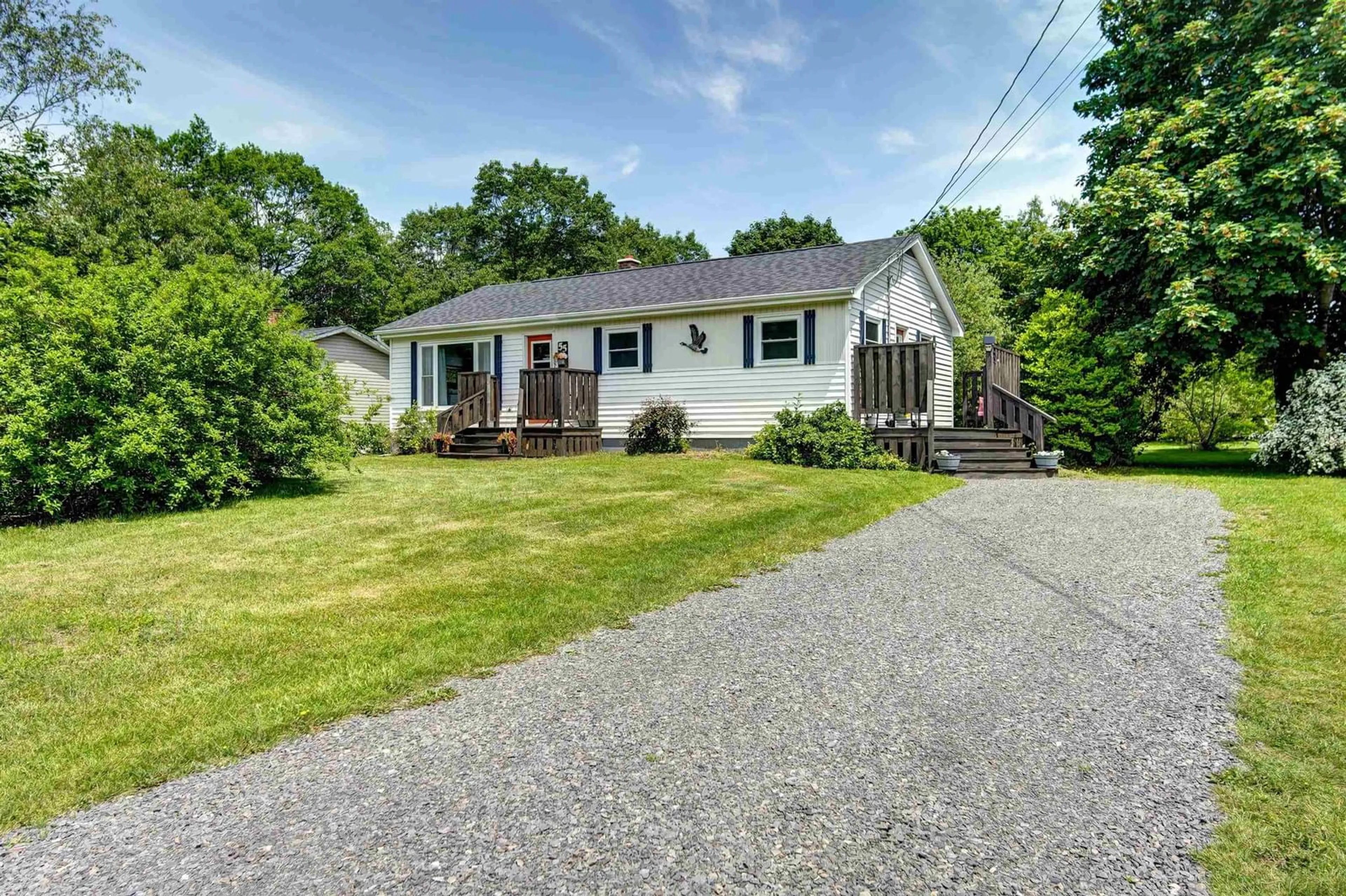 A pic from outside/outdoor area/front of a property/back of a property/a pic from drone, street for 55 Orchard Dr, New Minas Nova Scotia B4N 3L6