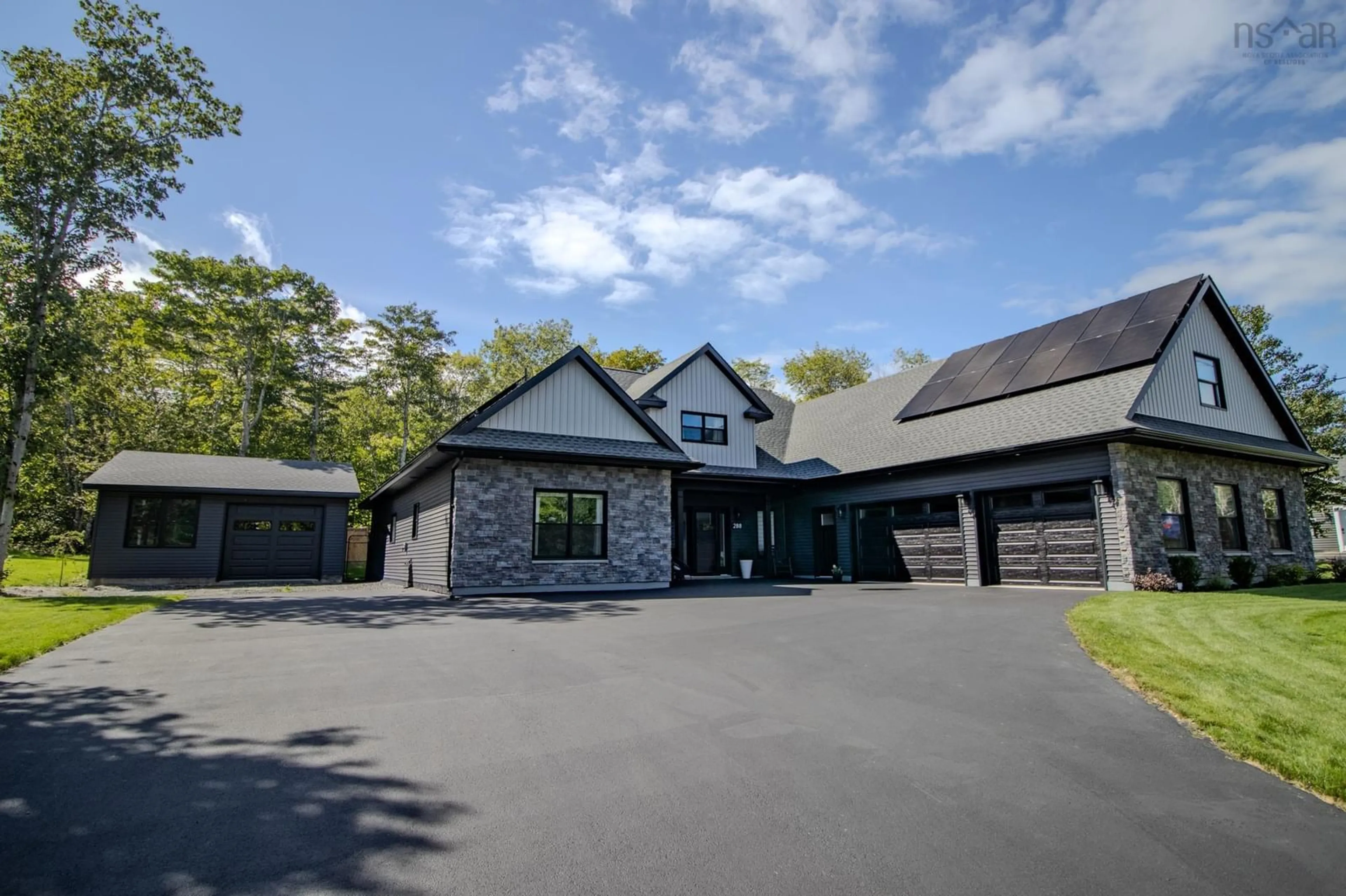 A pic from outside/outdoor area/front of a property/back of a property/a pic from drone, unknown for 288 Fatima Dr, Sydney River Nova Scotia B1S 0M2