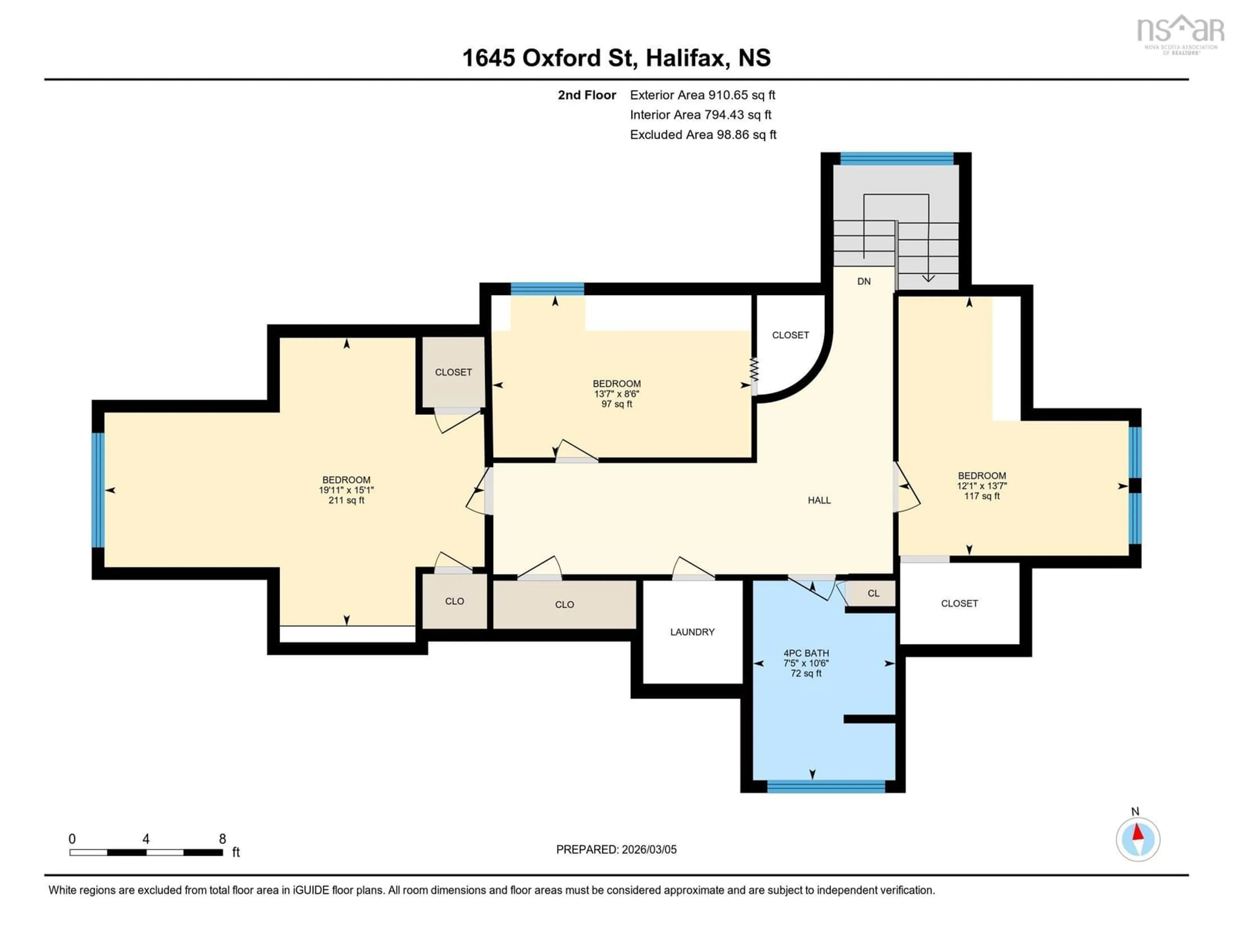 Floor plan for 1645 Oxford St, Halifax Nova Scotia B3H 3Z5