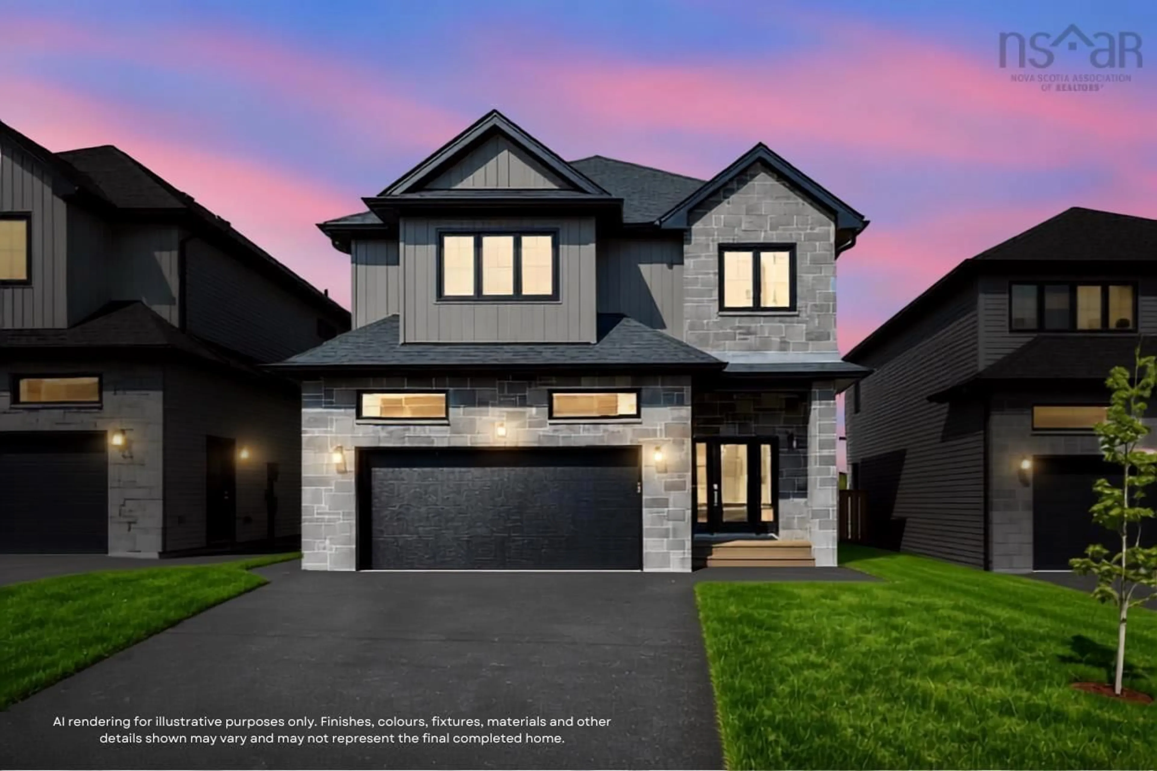 Home with brick exterior material, street for 136 Gardenia Way #GW020, Dartmouth Nova Scotia B2X 0C8