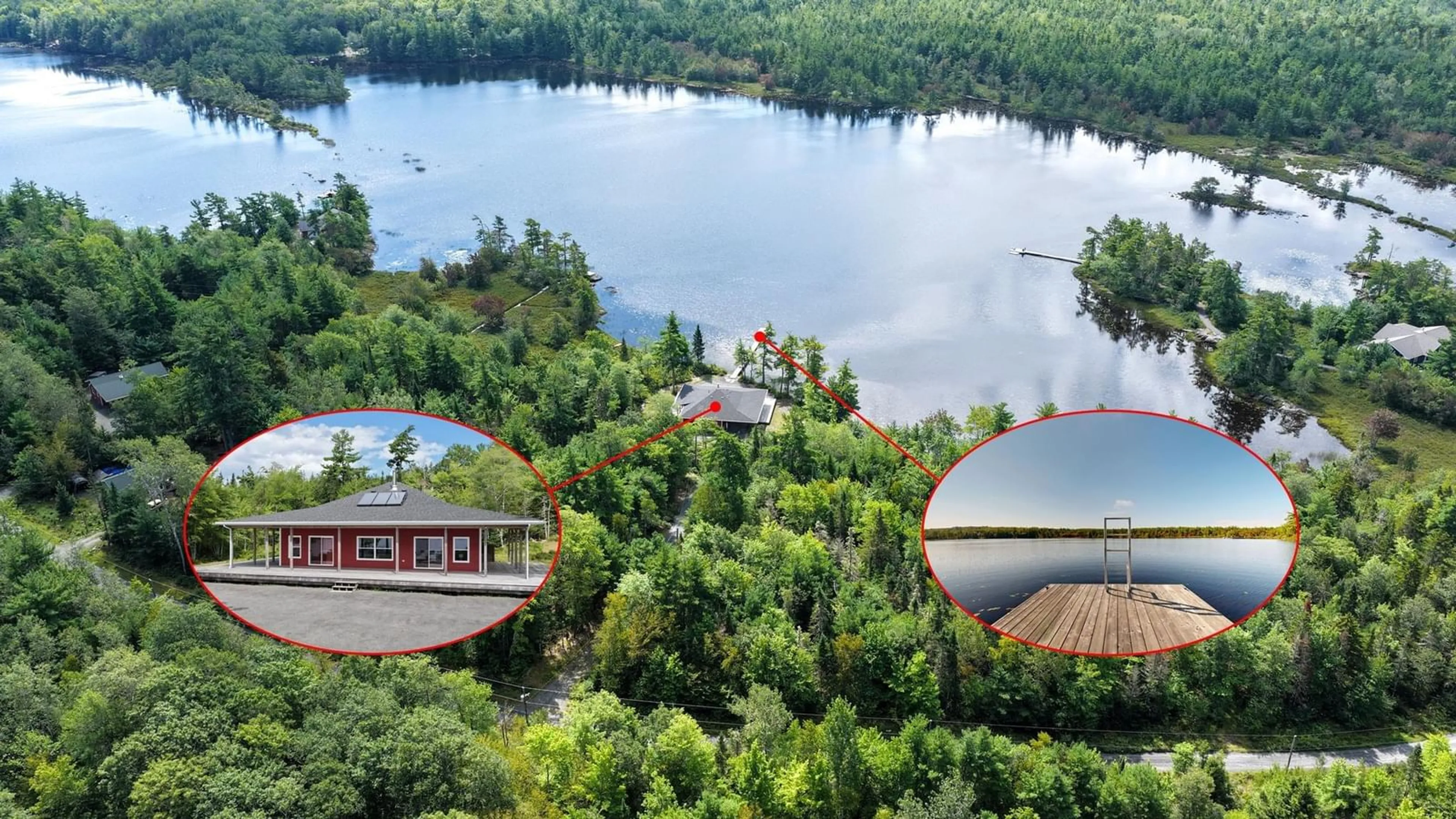 A pic from outside/outdoor area/front of a property/back of a property/a pic from drone, water/lake/river/ocean view for 86 Red Hill Rd, New Elm Nova Scotia B0T 1X0