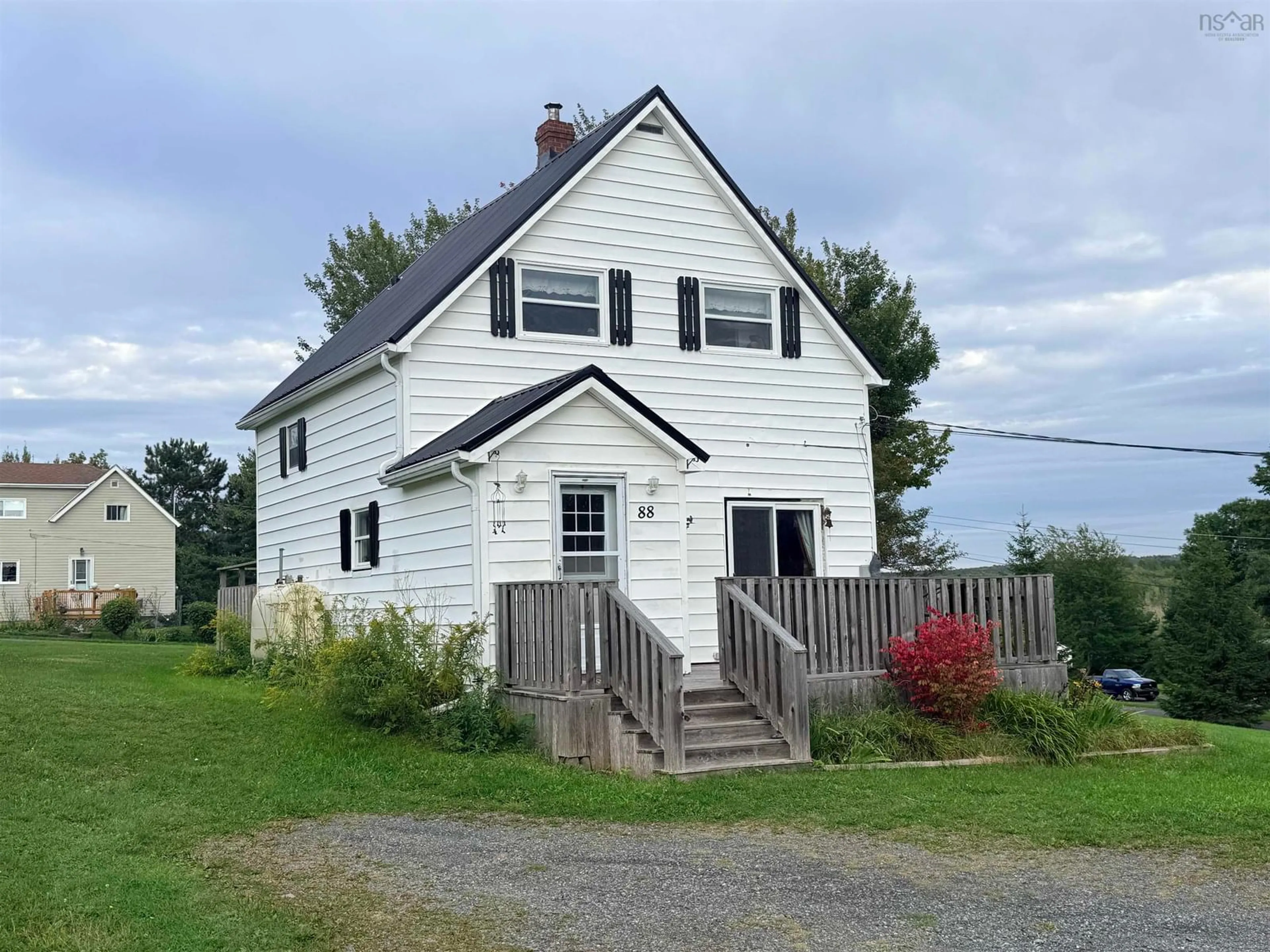 A pic from outside/outdoor area/front of a property/back of a property/a pic from drone, building for 88 Chance Harbour Rd, Hillside Nova Scotia B0K 1X0