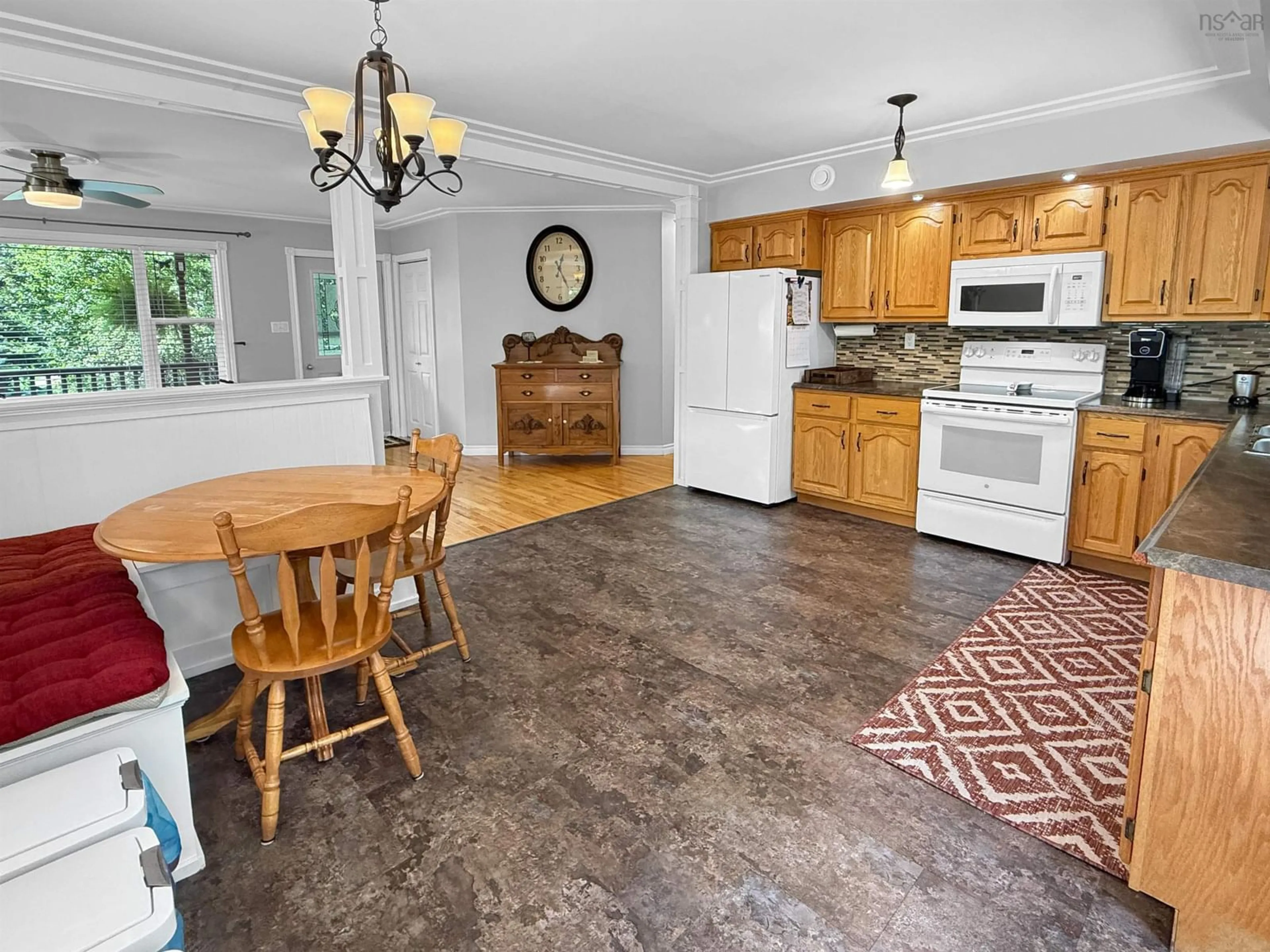 Open concept kitchen, ceramic/tile floor for 39 Westview Dr, Mount William Nova Scotia B2H 5C6