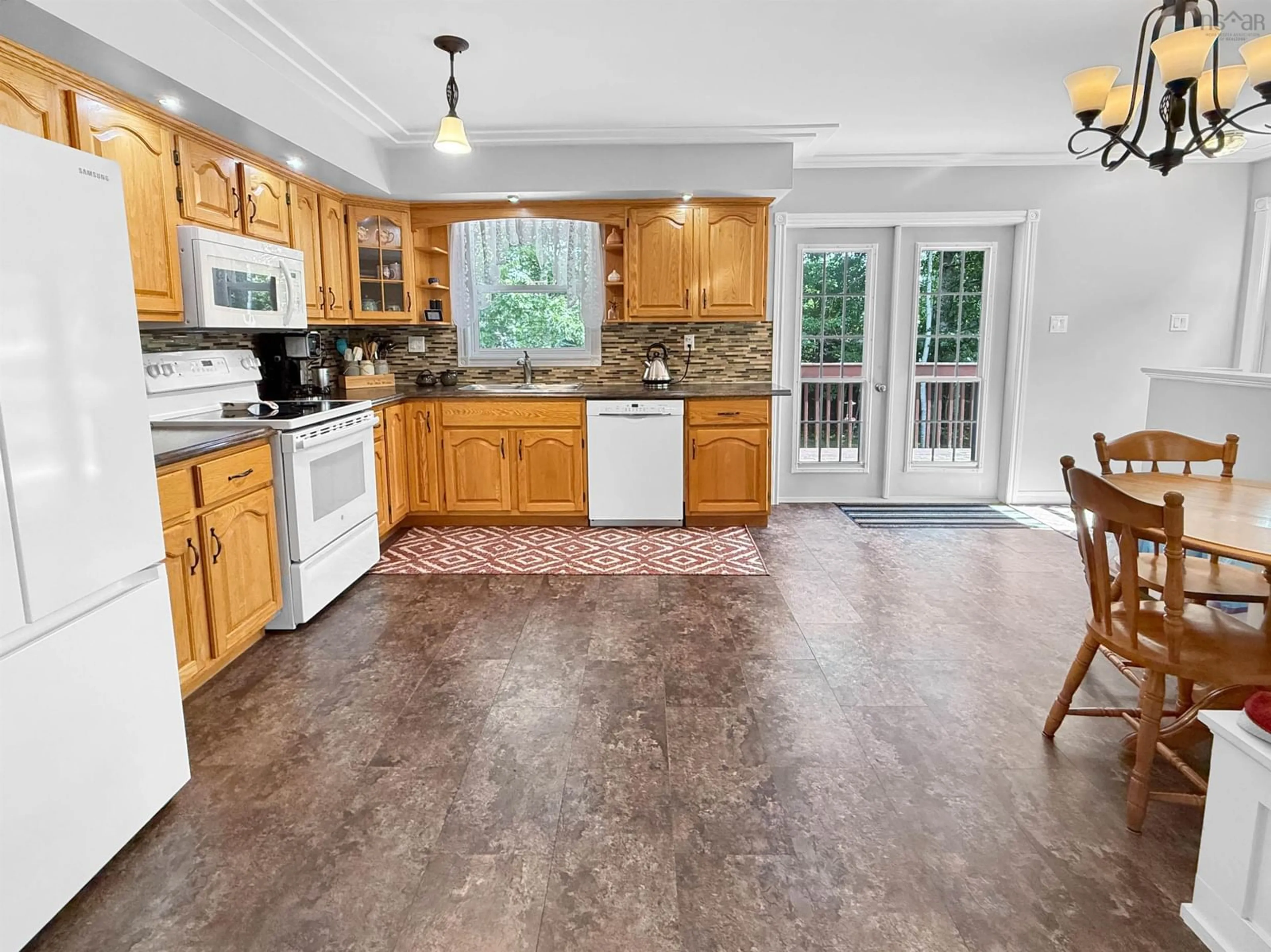 Open concept kitchen, ceramic/tile floor for 39 Westview Dr, Mount William Nova Scotia B2H 5C6