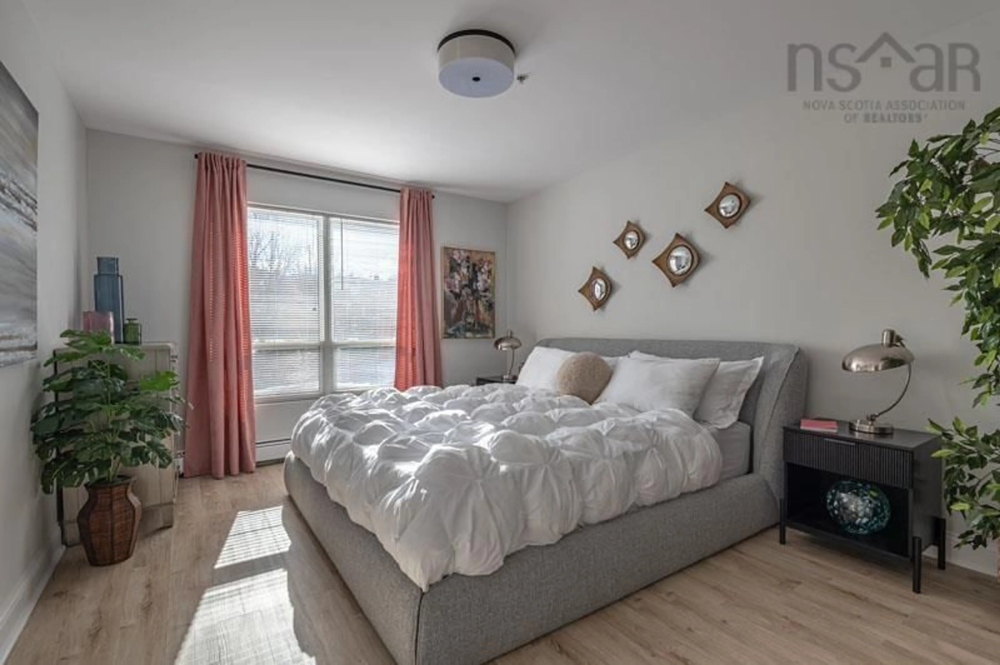 Bedroom with bed, wood/laminate floor for 3807 Mont Blanc Terr #115, Halifax Nova Scotia B3K 6R9