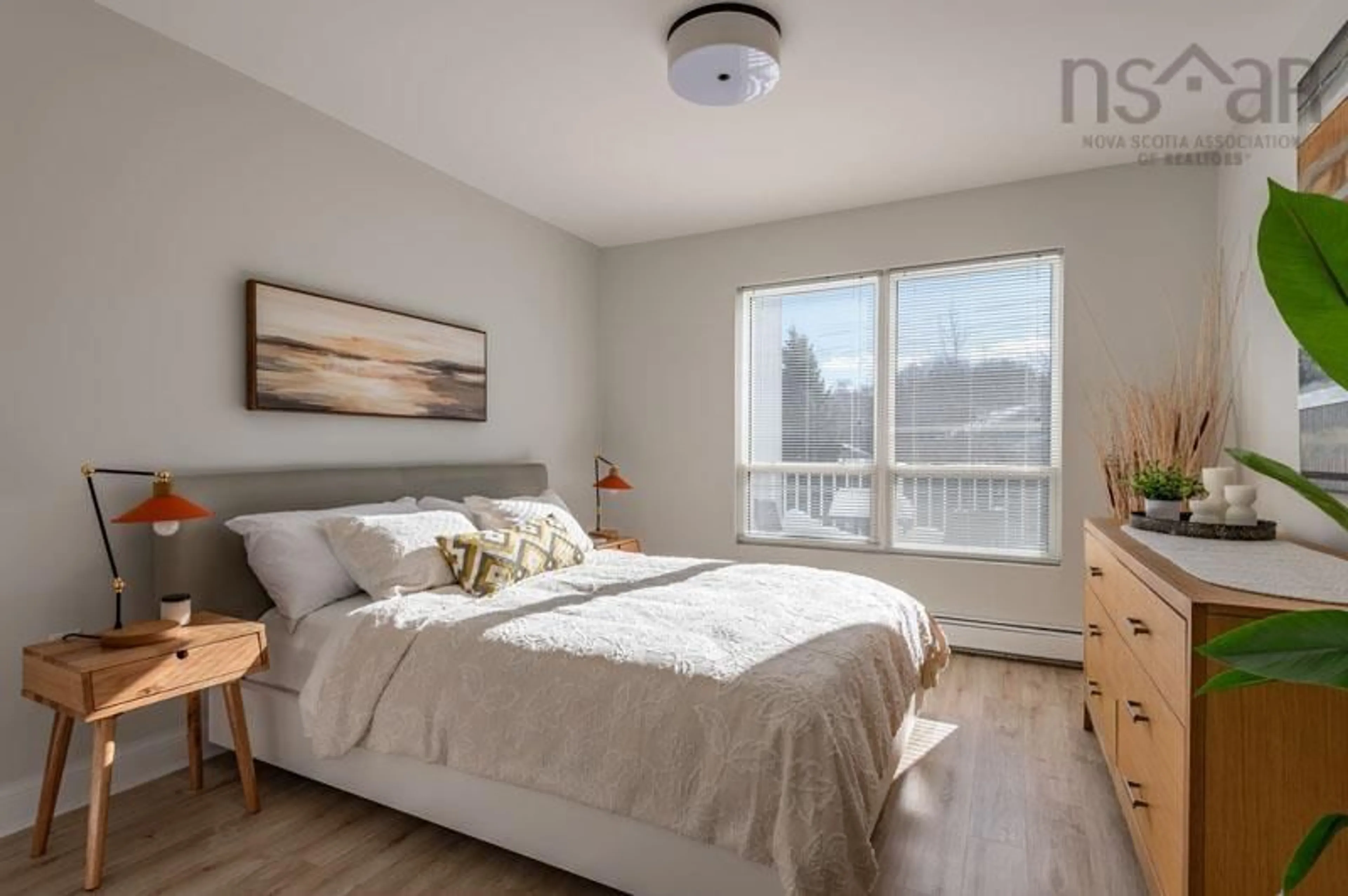 Bedroom with bed, wood/laminate floor for 3807 Mont Blanc Terr #115, Halifax Nova Scotia B3K 6R9