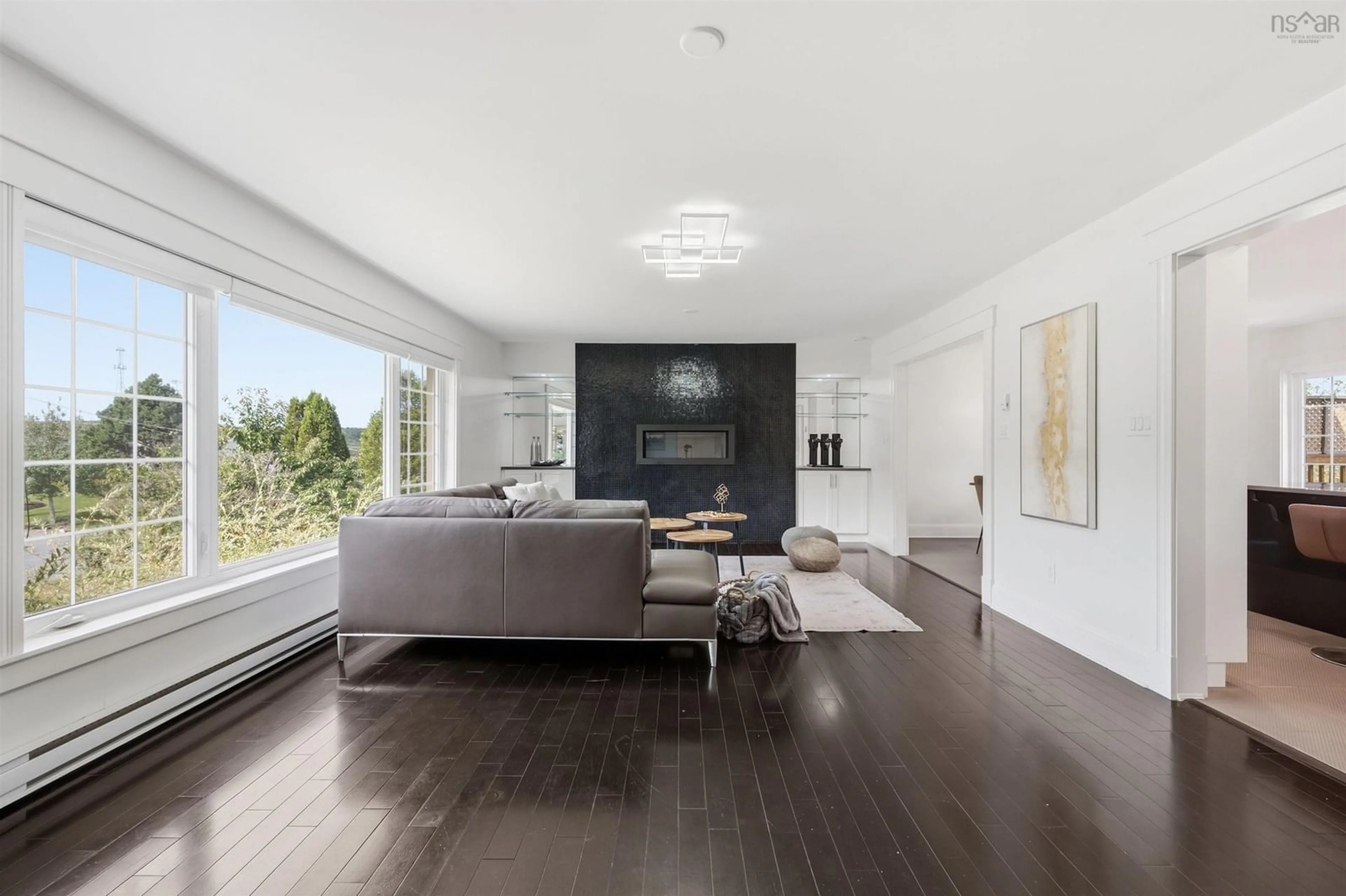 Living room with furniture, wood/laminate floor for 11 Laurentian Dr, Halifax Nova Scotia B3M 3G2