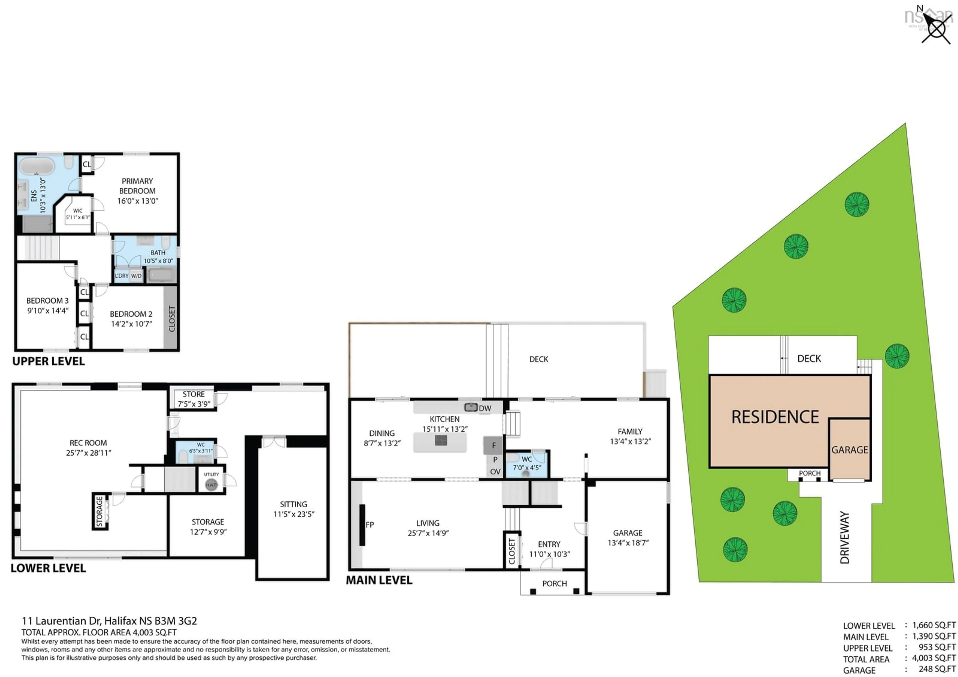 Floor plan for 11 Laurentian Dr, Halifax Nova Scotia B3M 3G2