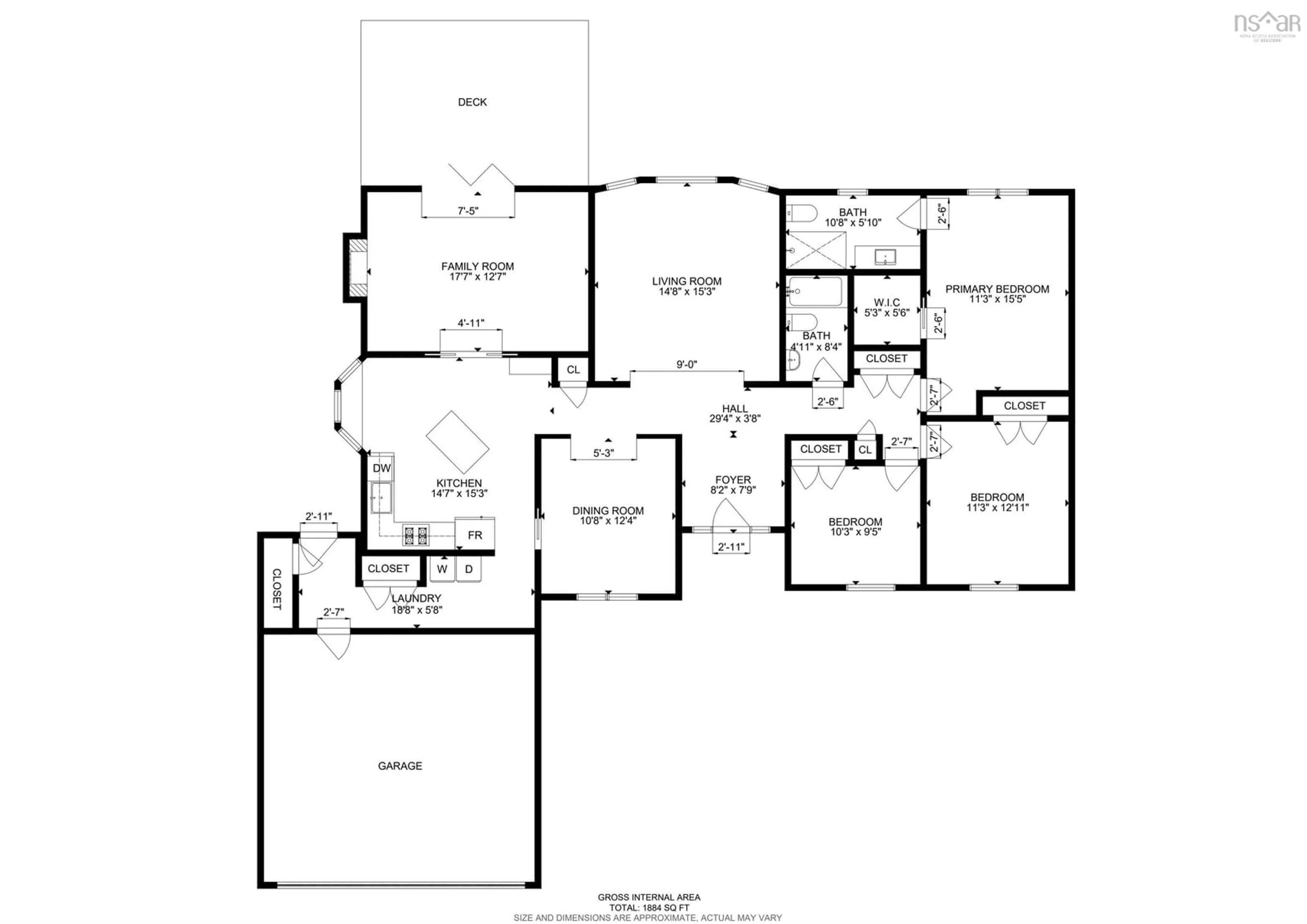 Floor plan for 179 Lochmoor Lane, Lake Loon Nova Scotia B2W 6C8