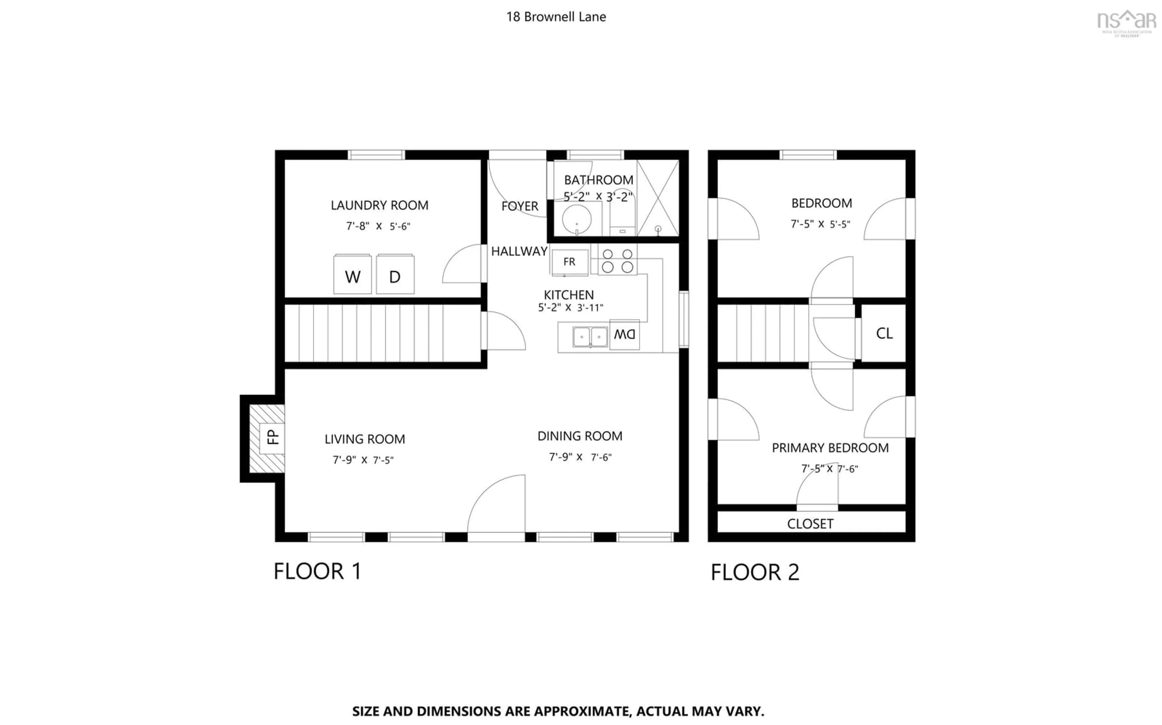 Floor plan for 18 Brownell Lane, Amherst Shore Nova Scotia B0L 1E0