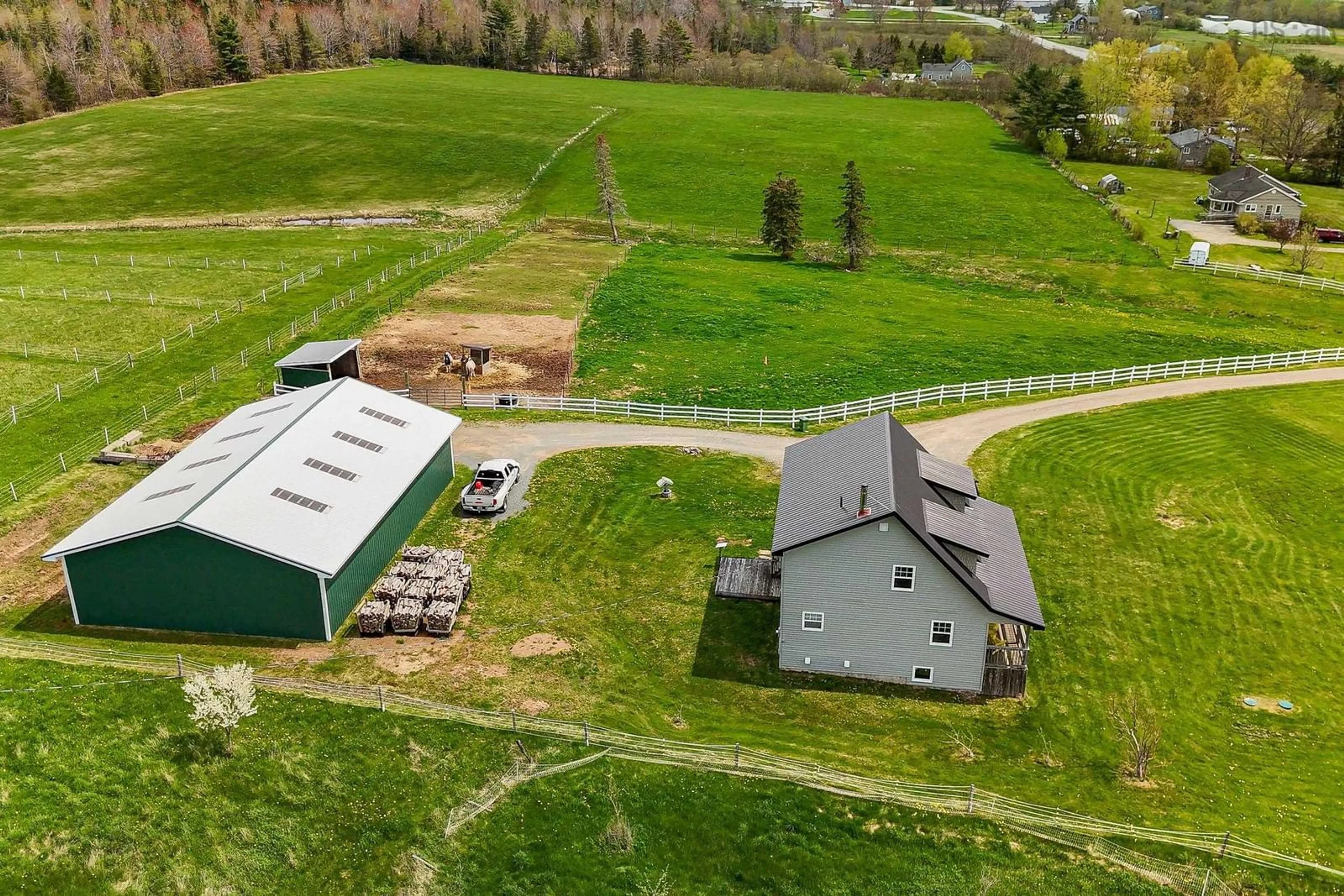A pic from outside/outdoor area/front of a property/back of a property/a pic from drone, building for 5221 Highway 289, Upper Stewiacke Nova Scotia B0N 2P0