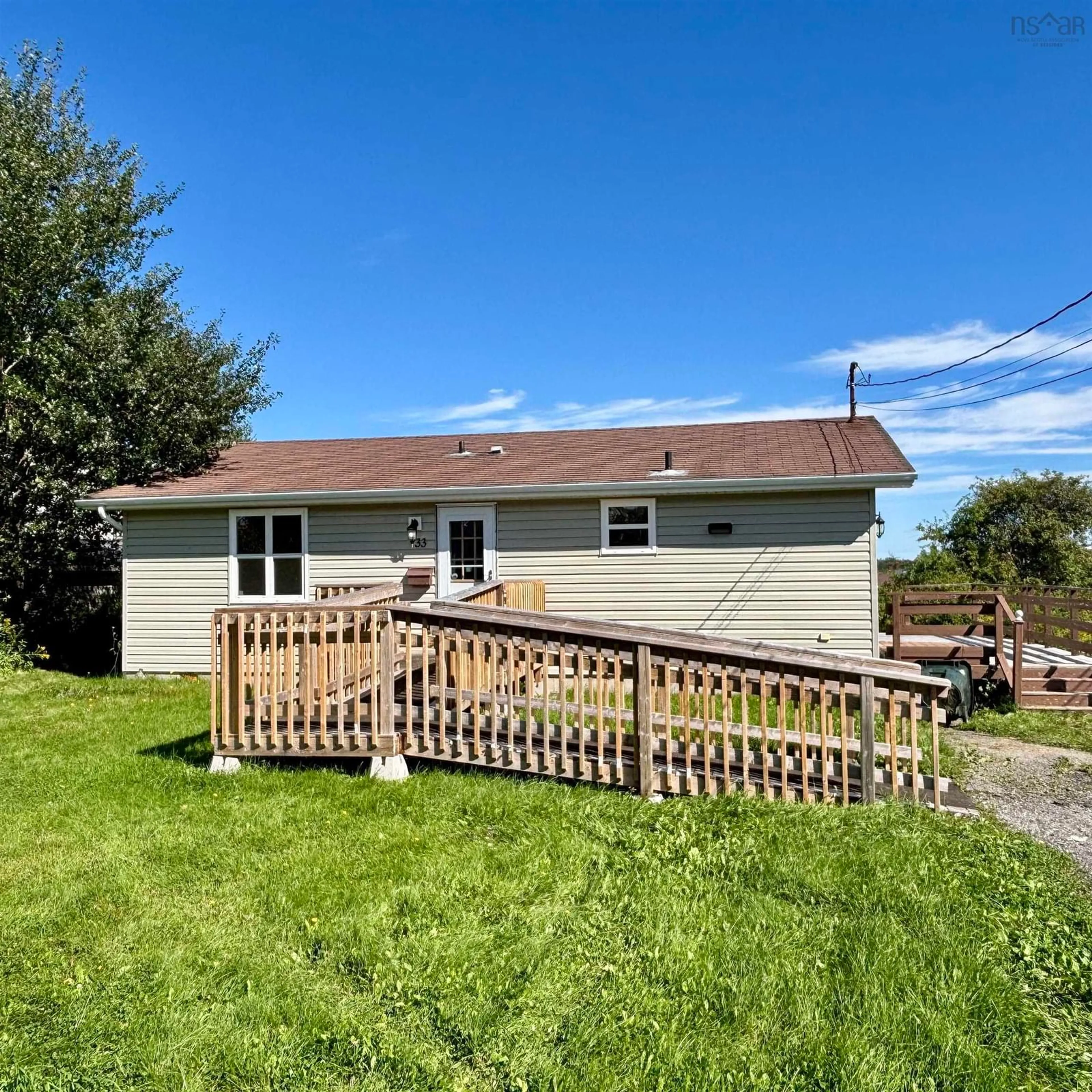 A pic from outside/outdoor area/front of a property/back of a property/a pic from drone, water/lake/river/ocean view for 33 Lorway St, Glace Bay Nova Scotia B1A 5Z5