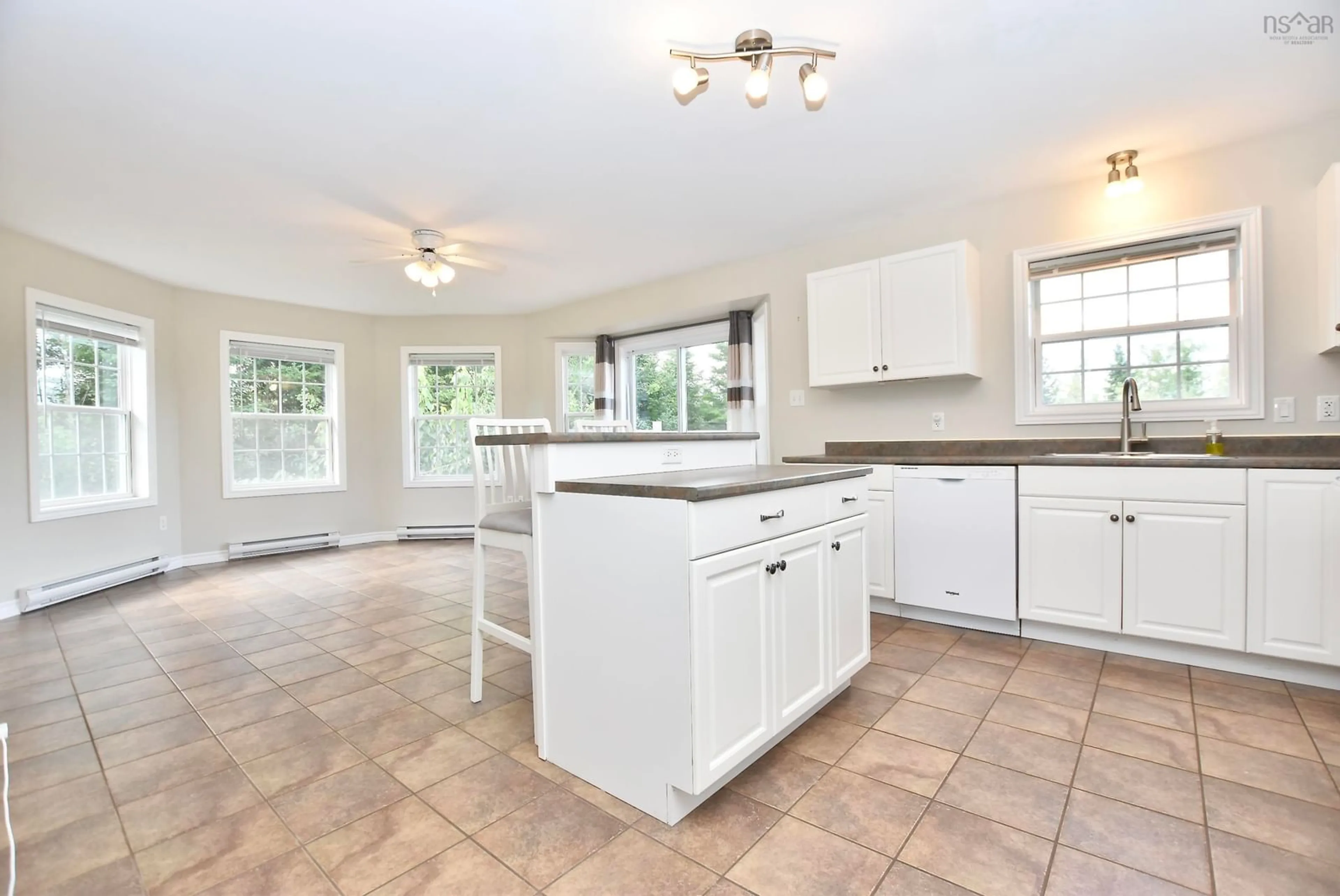 Open concept kitchen, ceramic/tile floor for 82 Bonavista Ave, Hilden Nova Scotia B0N 1C0