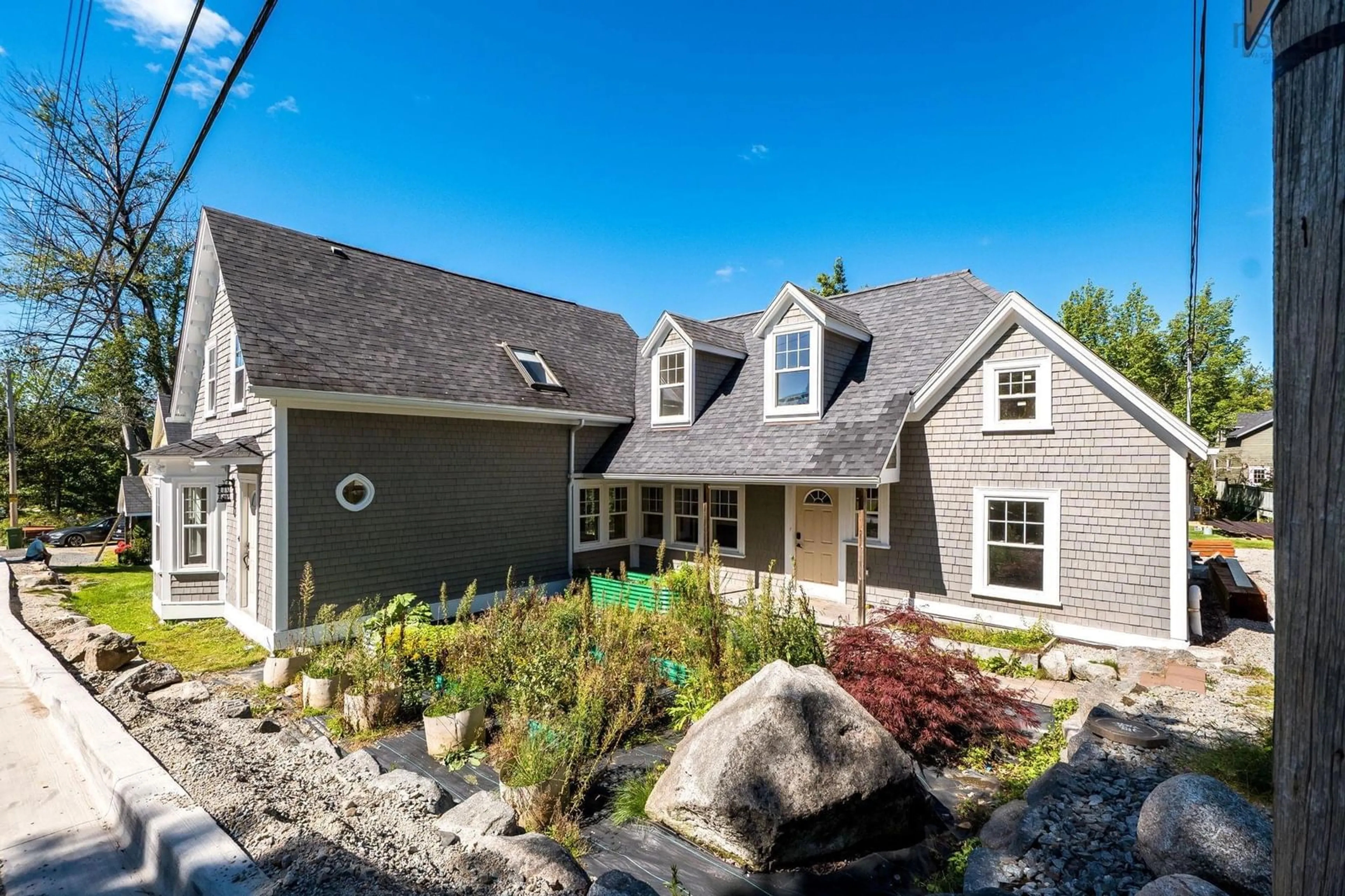 Home with vinyl exterior material, street for 35 Shankel Rd, Hubbards Nova Scotia B0J 1T0
