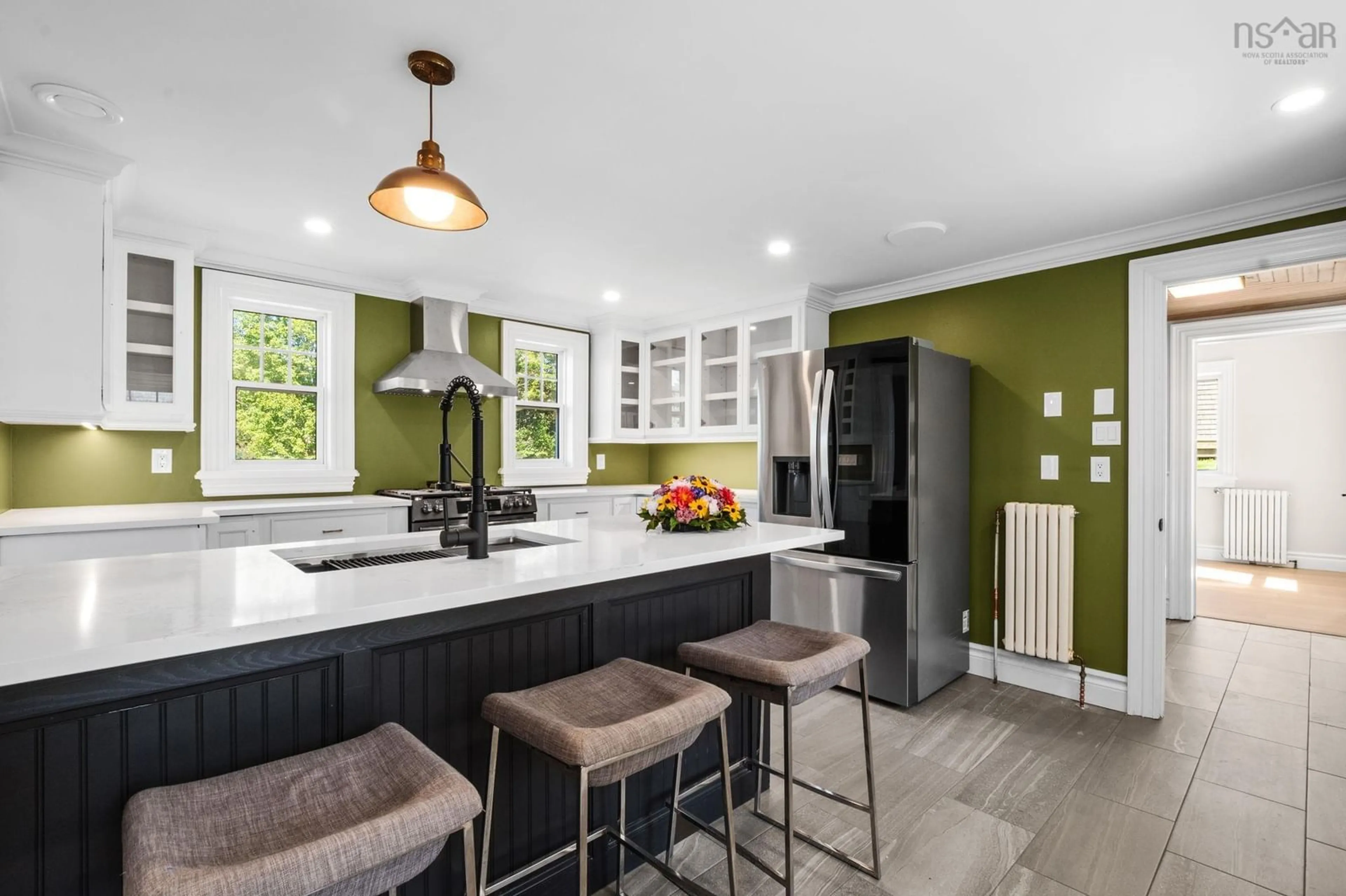 Contemporary kitchen, ceramic/tile floor for 35 Shankel Rd, Hubbards Nova Scotia B0J 1T0