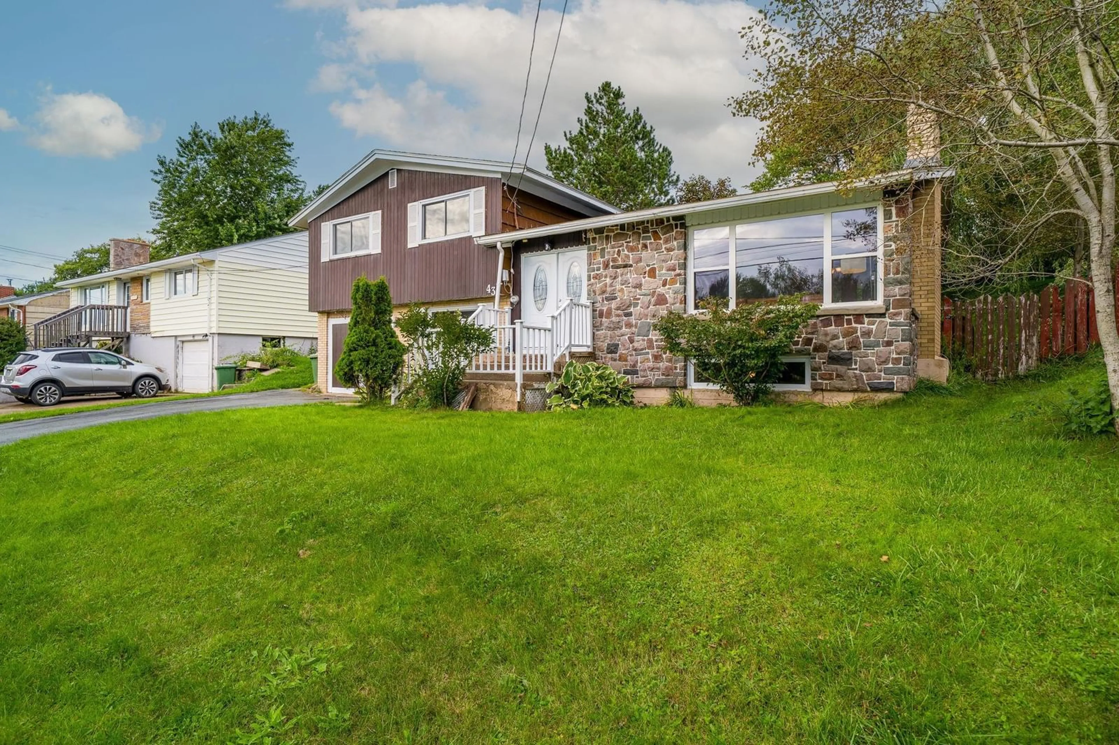 Home with vinyl exterior material, street for 43 Lynn Dr, Dartmouth Nova Scotia B2Y 3V8