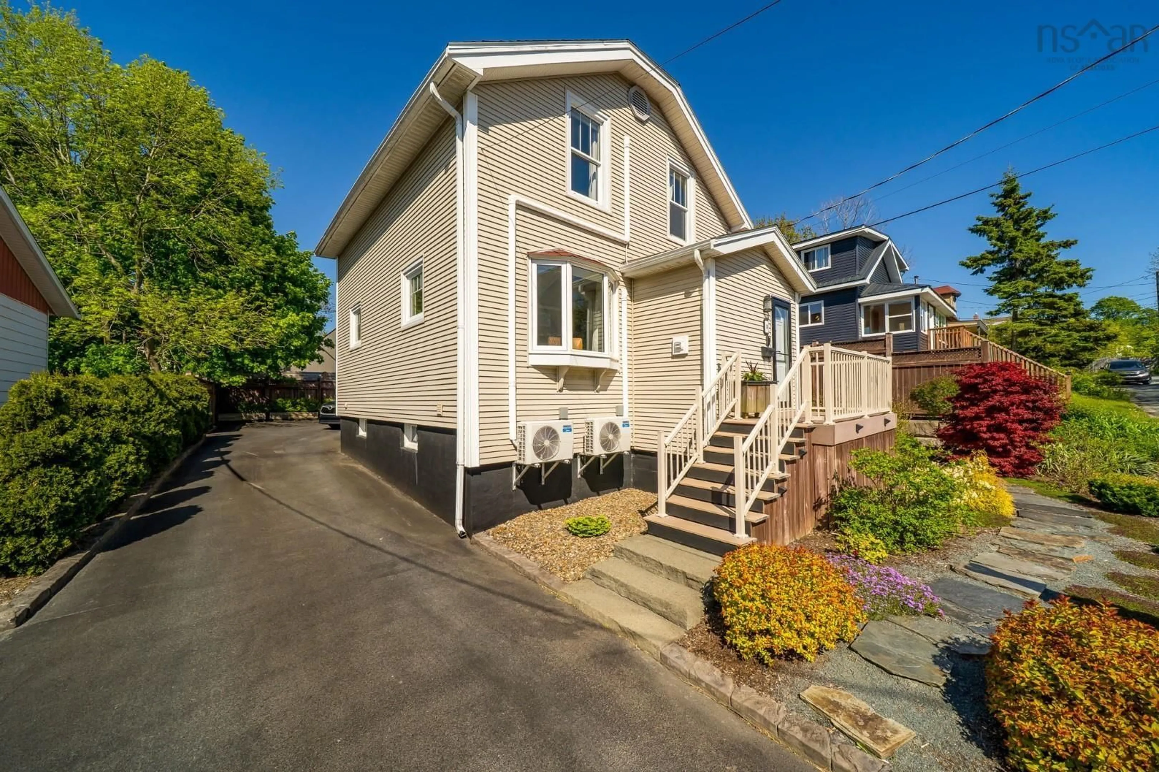 Home with vinyl exterior material, street for 8 Eaton Ave, Dartmouth Nova Scotia B2Y 2X5