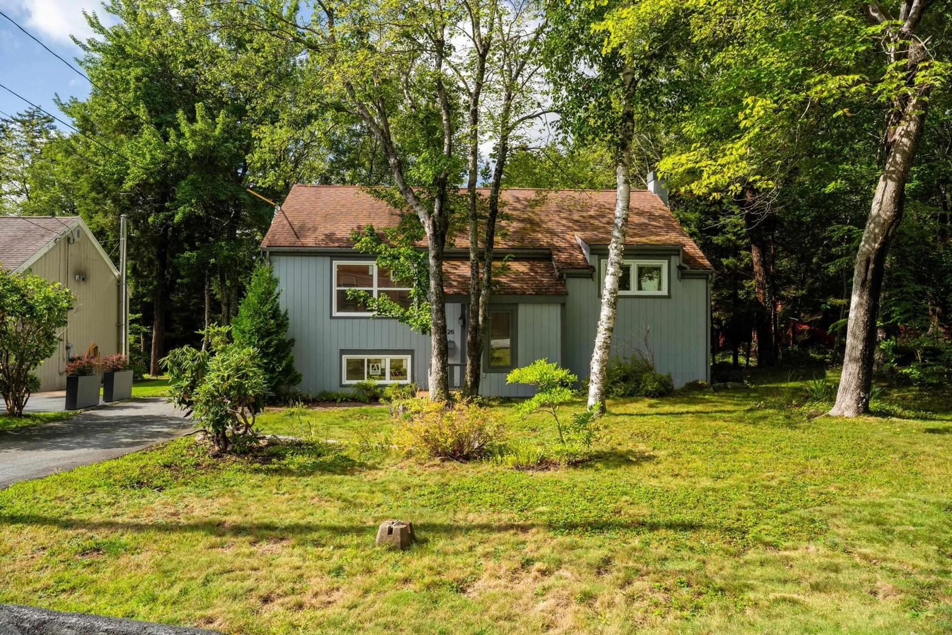 A pic from outside/outdoor area/front of a property/back of a property/a pic from drone, street for 26 Village Cres, Bedford Nova Scotia B4A 1J2